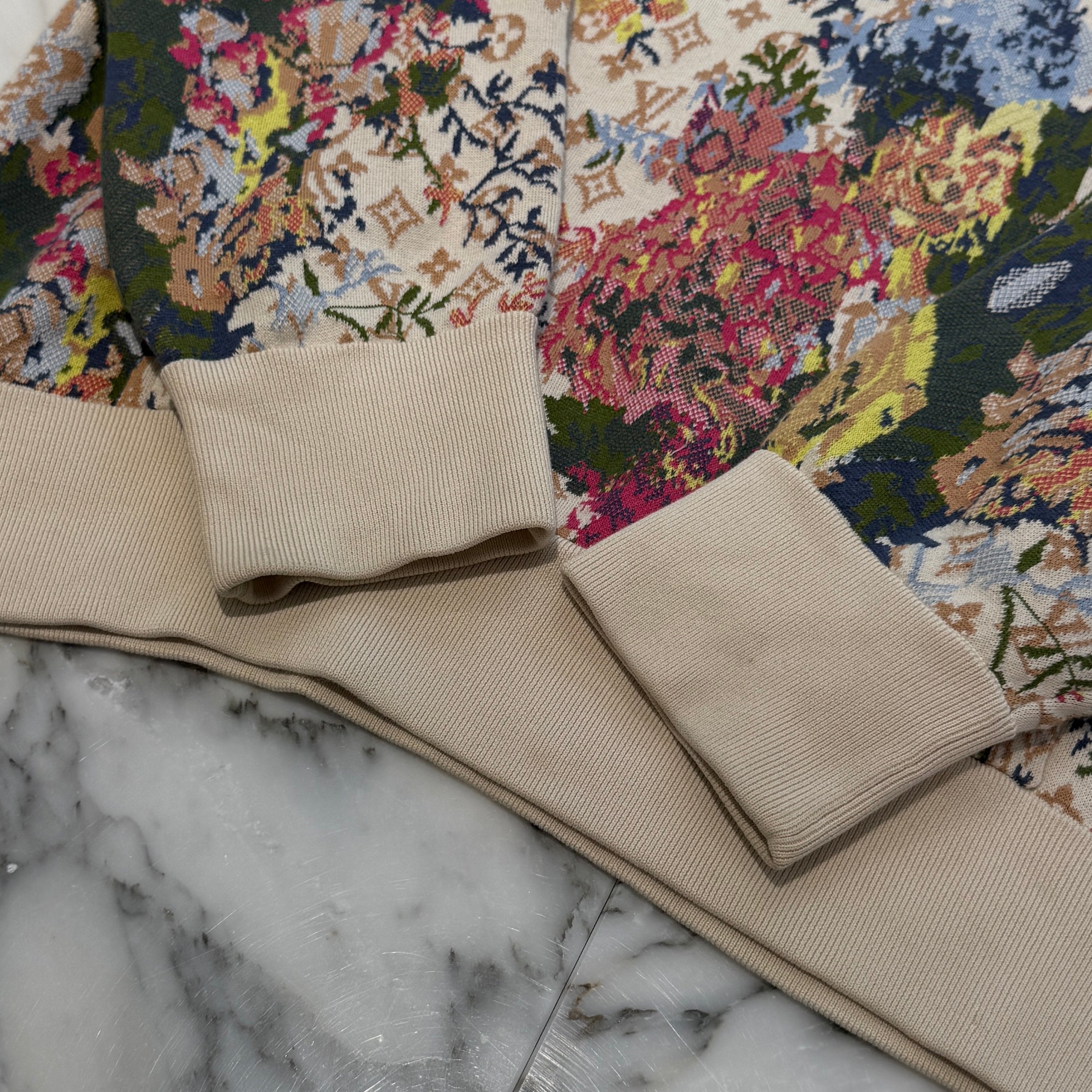 LOUIS VUITTON 2022AW Monogram Jacquard Flower Hoodie HNN73W Size XS ルイヴィトン モノグラムジャガード フラワー フーディ サイズXS