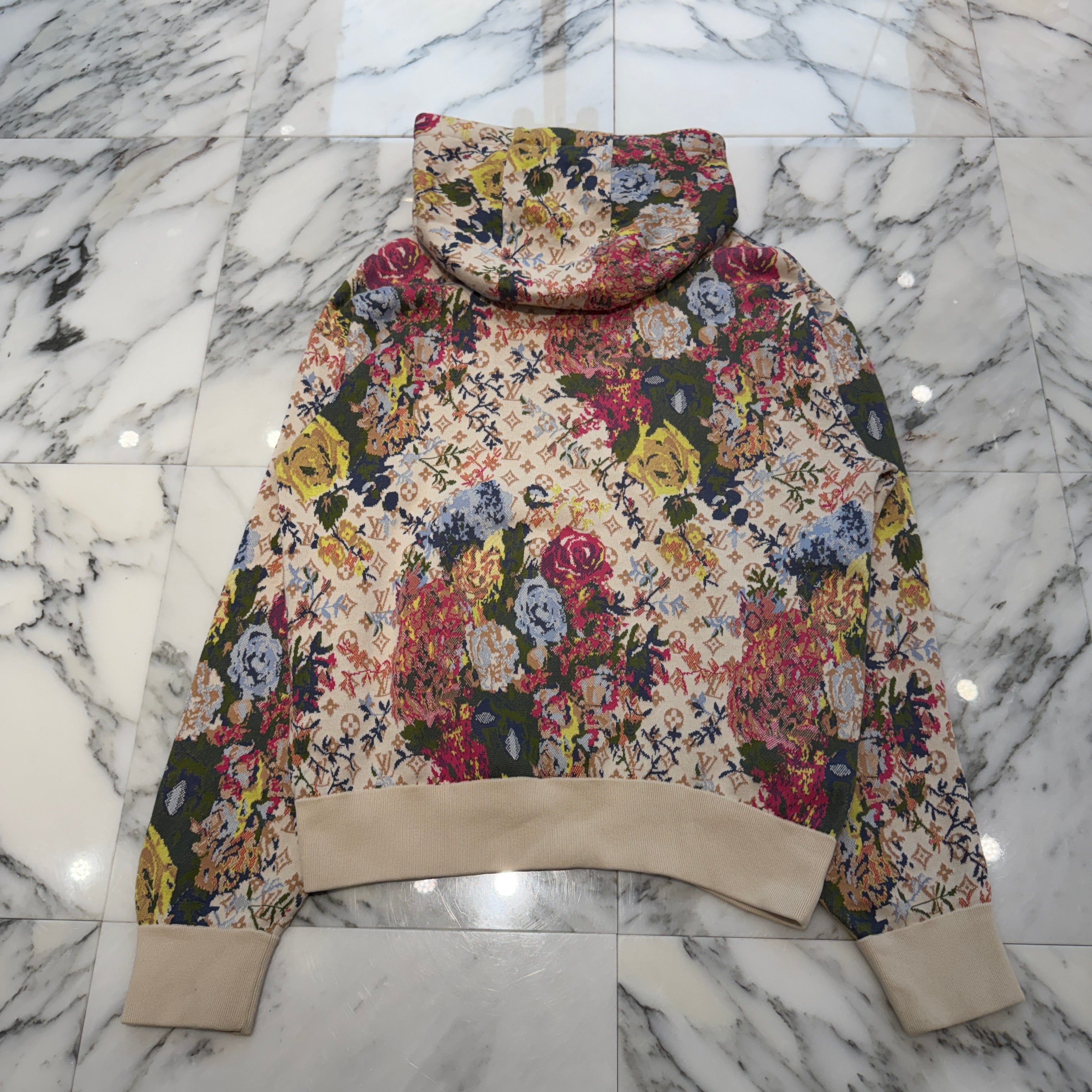 LOUIS VUITTON 2022AW Monogram Jacquard Flower Hoodie HNN73W Size XS ルイヴィトン モノグラムジャガード フラワー フーディ サイズXS