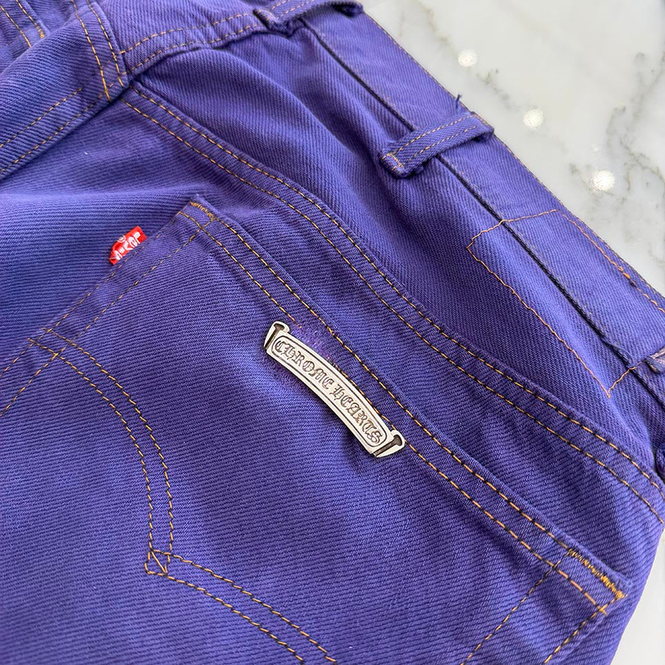 CHROME HEARTS Levi's Body VNTG Purple Cotton Pants Size 36 クロムハーツ リーバイスボディ ヴィンテージ パープル コットンパンツ サイズ36
