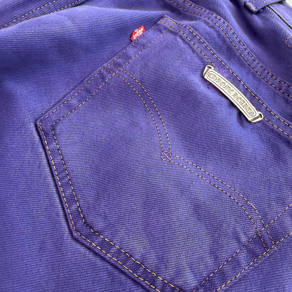 CHROME HEARTS Levi's Body VNTG Purple Cotton Pants Size 36 クロムハーツ リーバイスボディ ヴィンテージ パープル コットンパンツ サイズ36