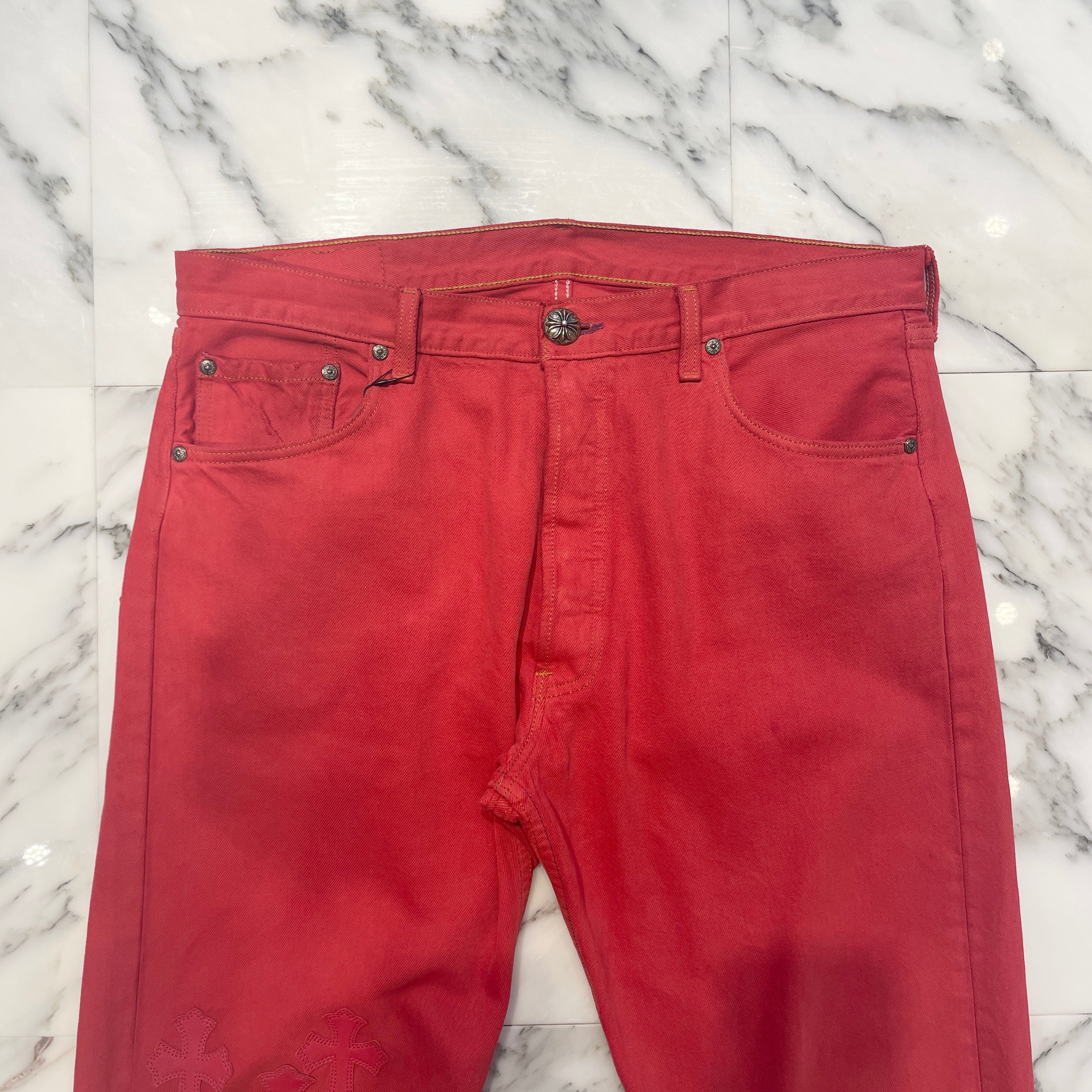 CHROME HEARTS × Levi's VNTG Cemetery Cross Leather Patch Denim Pants Size 34 クロムハーツ × リーバイス ヴィンテージ セメタリークロス レザーパッチ デニムパンツ サイズ34