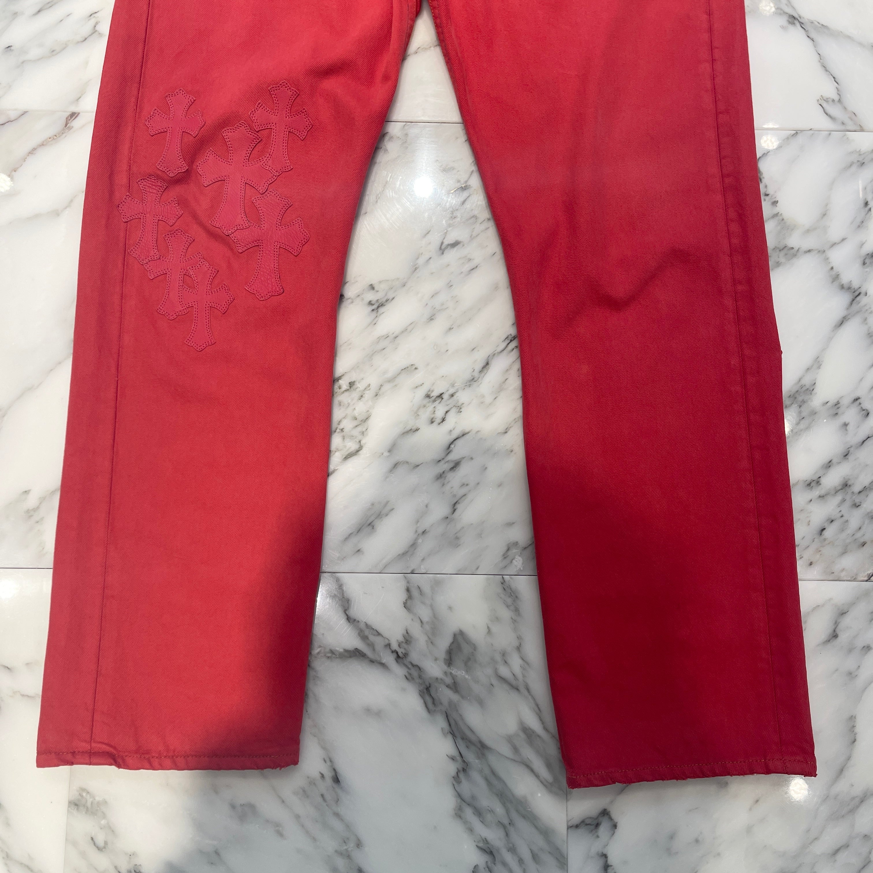 CHROME HEARTS × Levi's VNTG Cemetery Cross Leather Patch Denim Pants Size 34 クロムハーツ × リーバイス ヴィンテージ セメタリークロス レザーパッチ デニムパンツ サイズ34