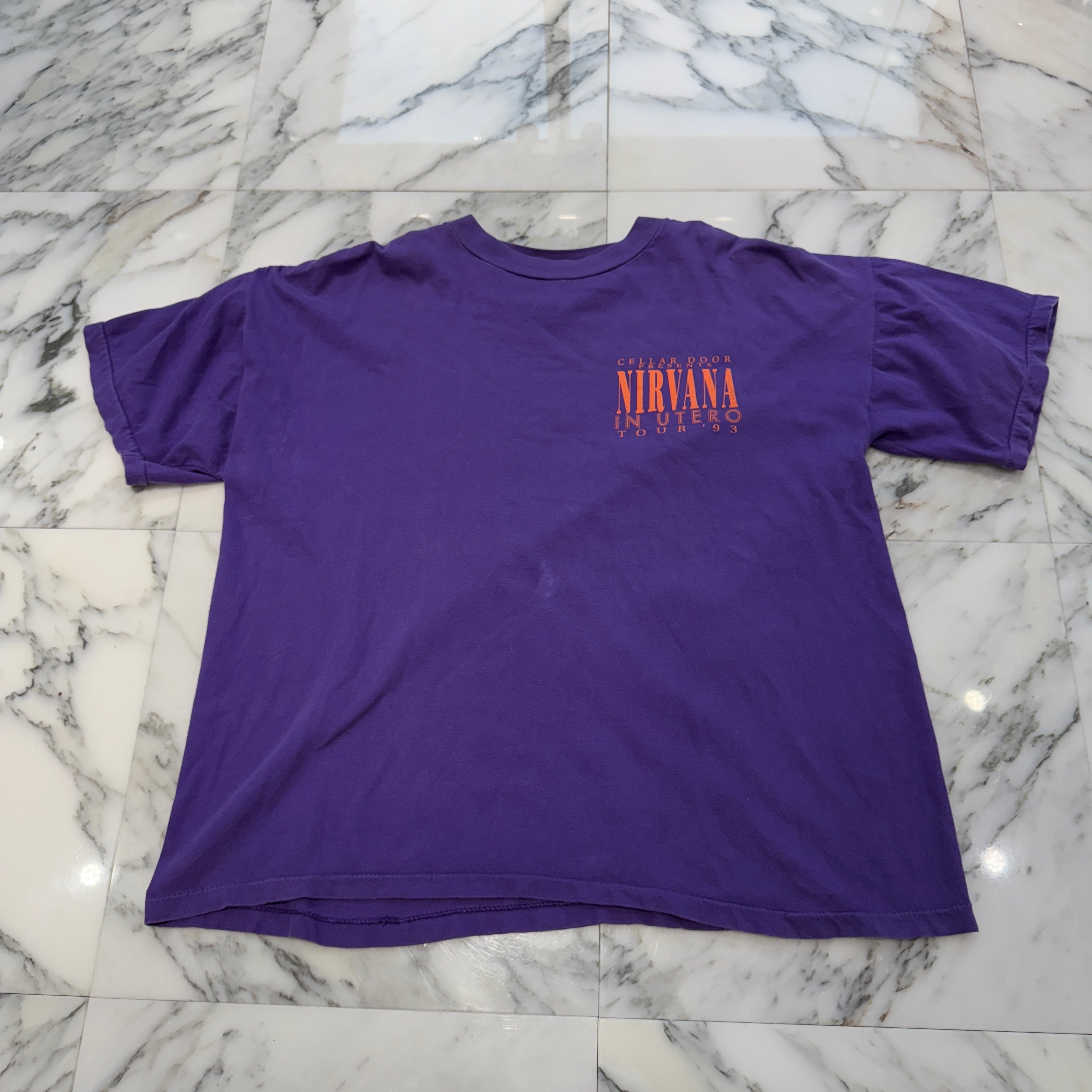 Vintage 90's Nirvana "NIRVANA IN UTERO TOUR 93" S/S Tee Size ONESIZE ヴィンテージ 90's ニルヴァーナ "ニルヴァーナ イン ユーテロ" Tシャツ サイズONESIZE