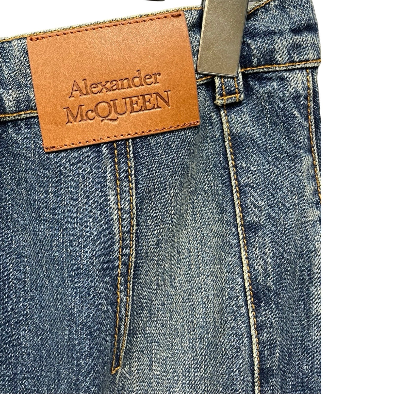 Alexander MacQUEEN 2022AW Slit Long Denim Skirt WG0 730231 Size 38