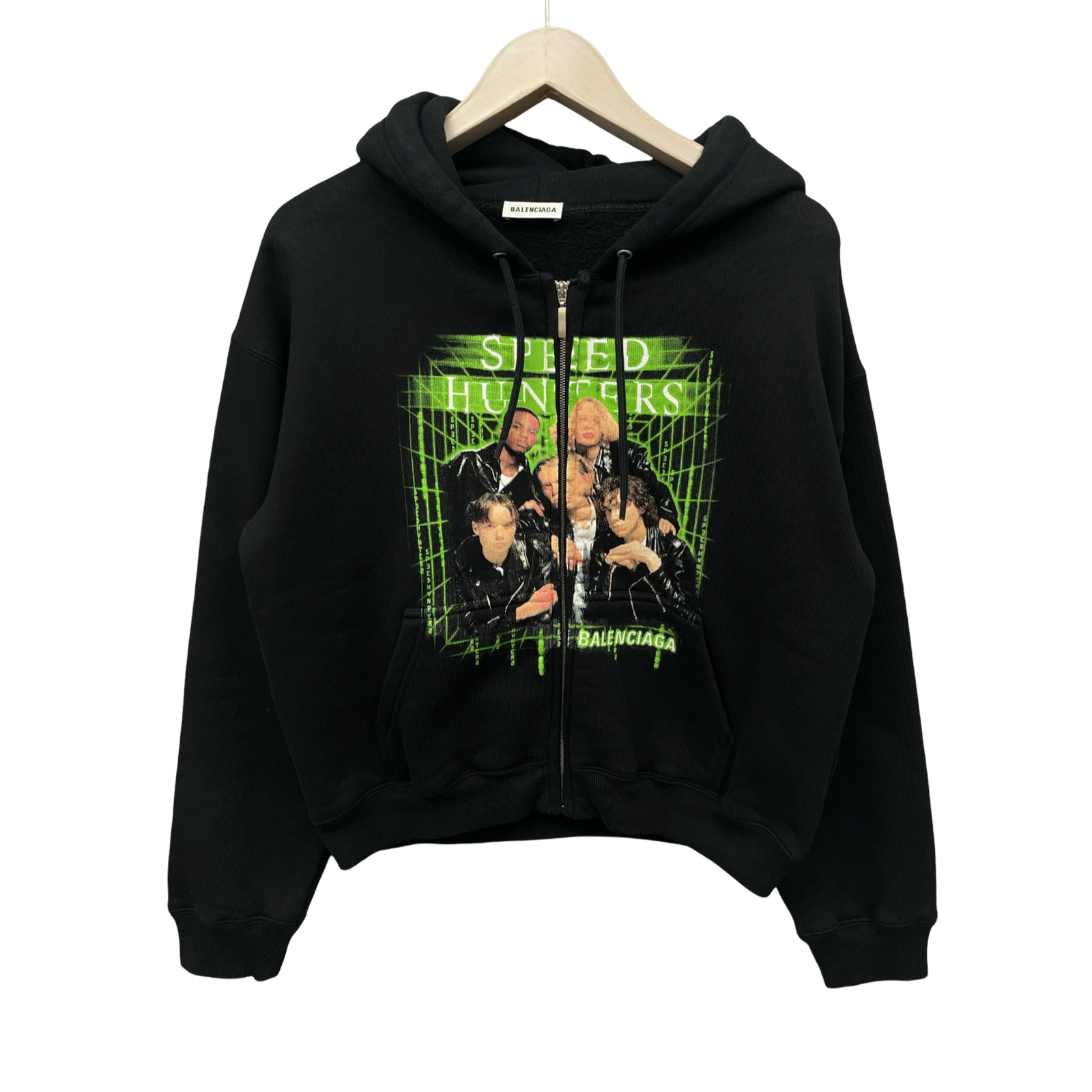 BALENCIAGA 2019SS Speed Hunters Zip Up Hoodie 556088 TDV15 Size L