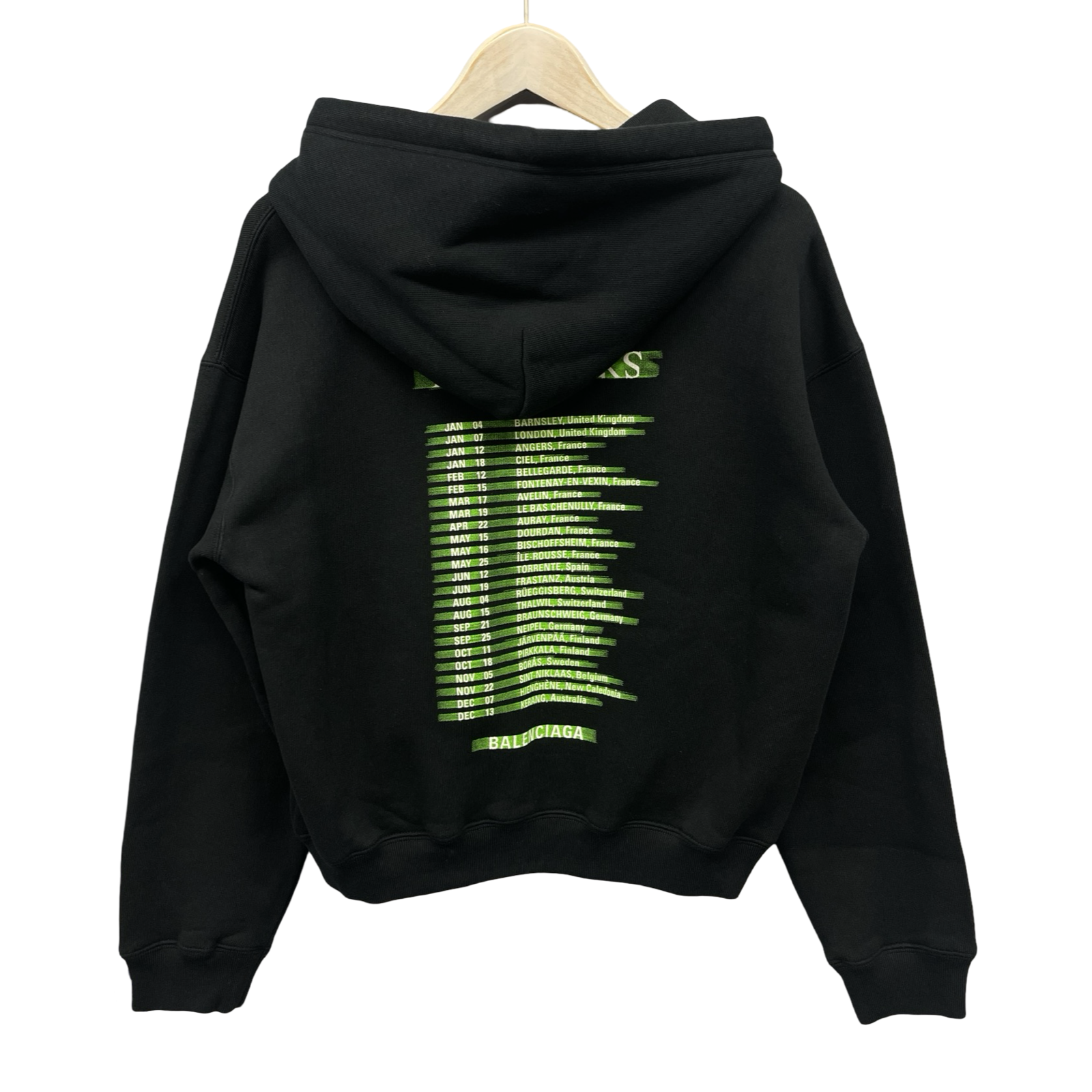 BALENCIAGA 2019SS Speed Hunters Zip Up Hoodie 556088 TDV15 Size L