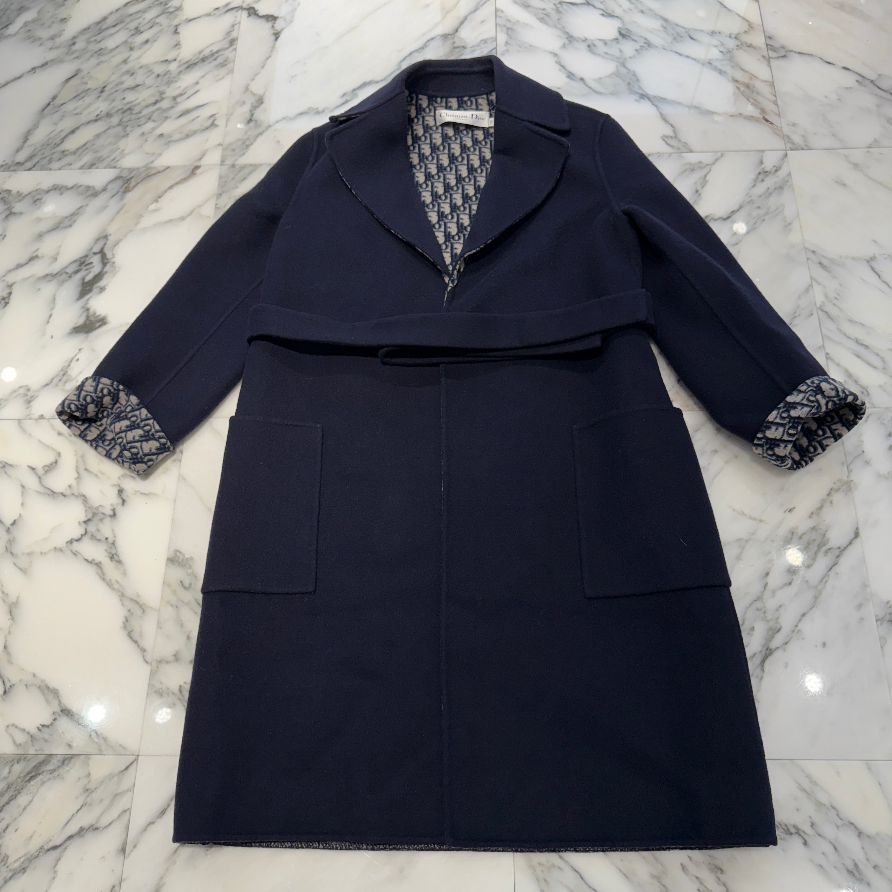 DIOR Christian Dior 2022AW Double Face Wool Long Coat 110M36A1375 Size 34 ディオール クリスチャンディオール ダブルフェイス ウール ロングコート サイズ34