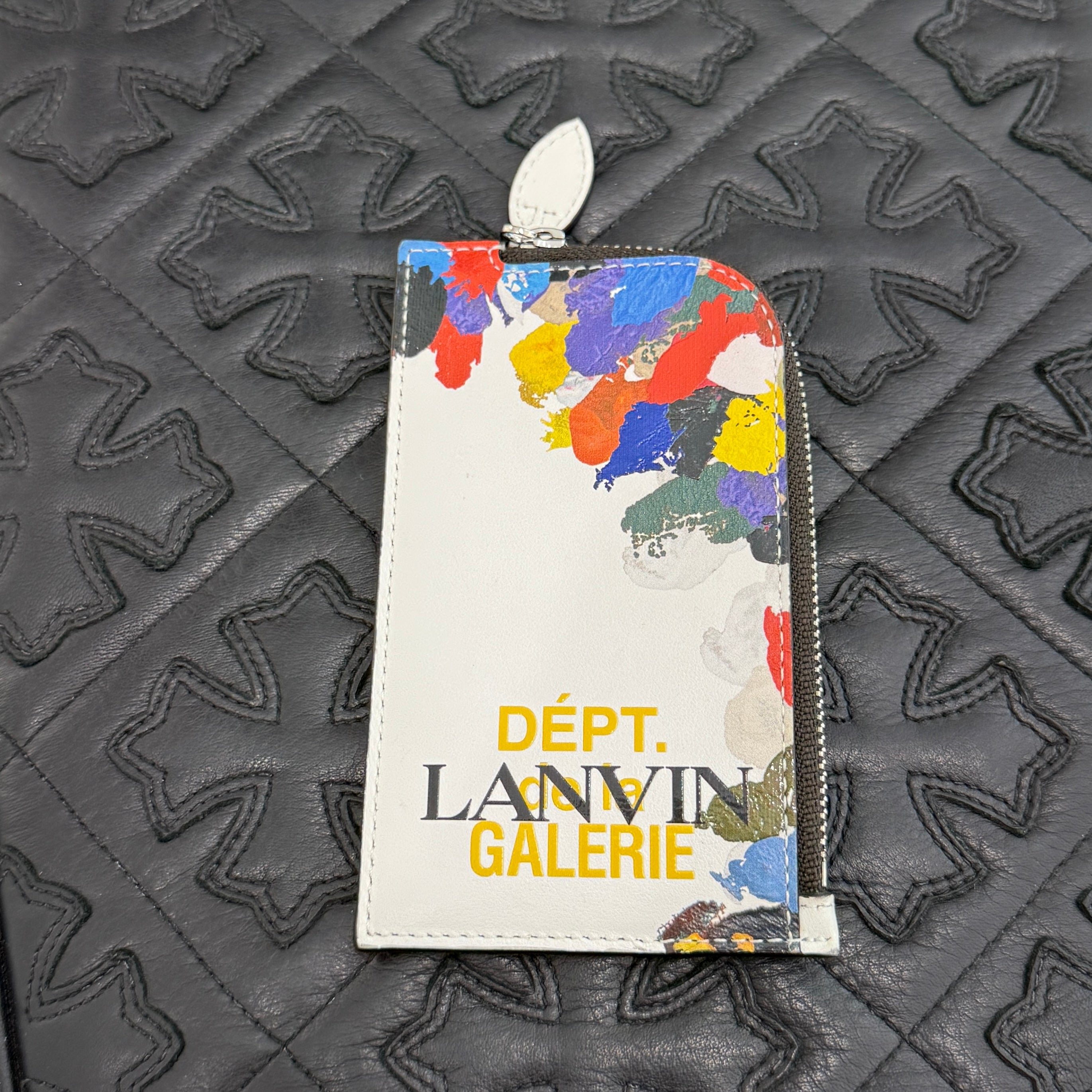 GALLERY DEPT. x LANVIN Printed Leather NECKLACE CARD HOLDER LM-SLWPN1-LFGD-E2100S1 ギャラリーデプト×ランバン プリントレザー ネックレス カードホルダー