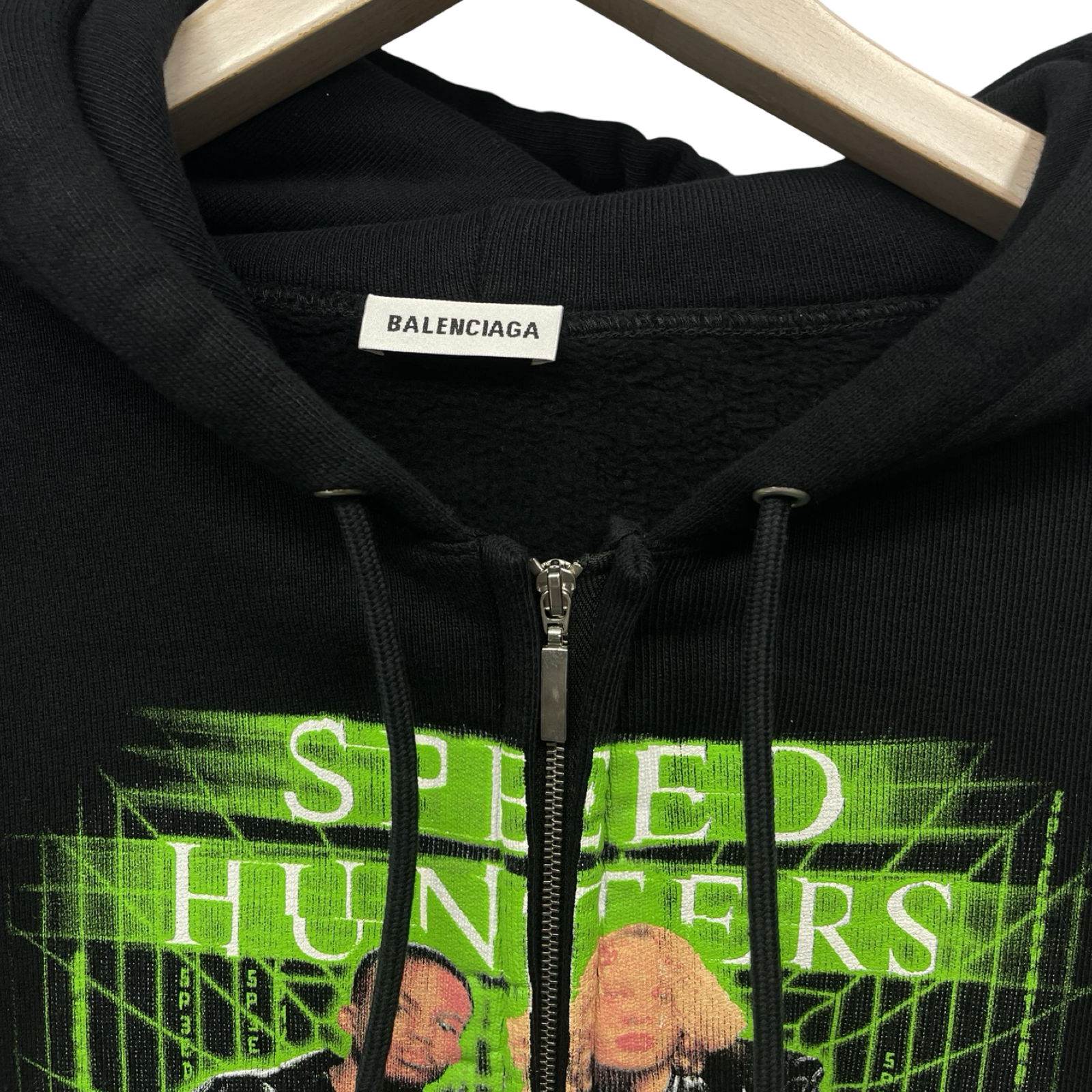 BALENCIAGA 2019SS Speed Hunters Zip Up Hoodie 556088 TDV15 Size L