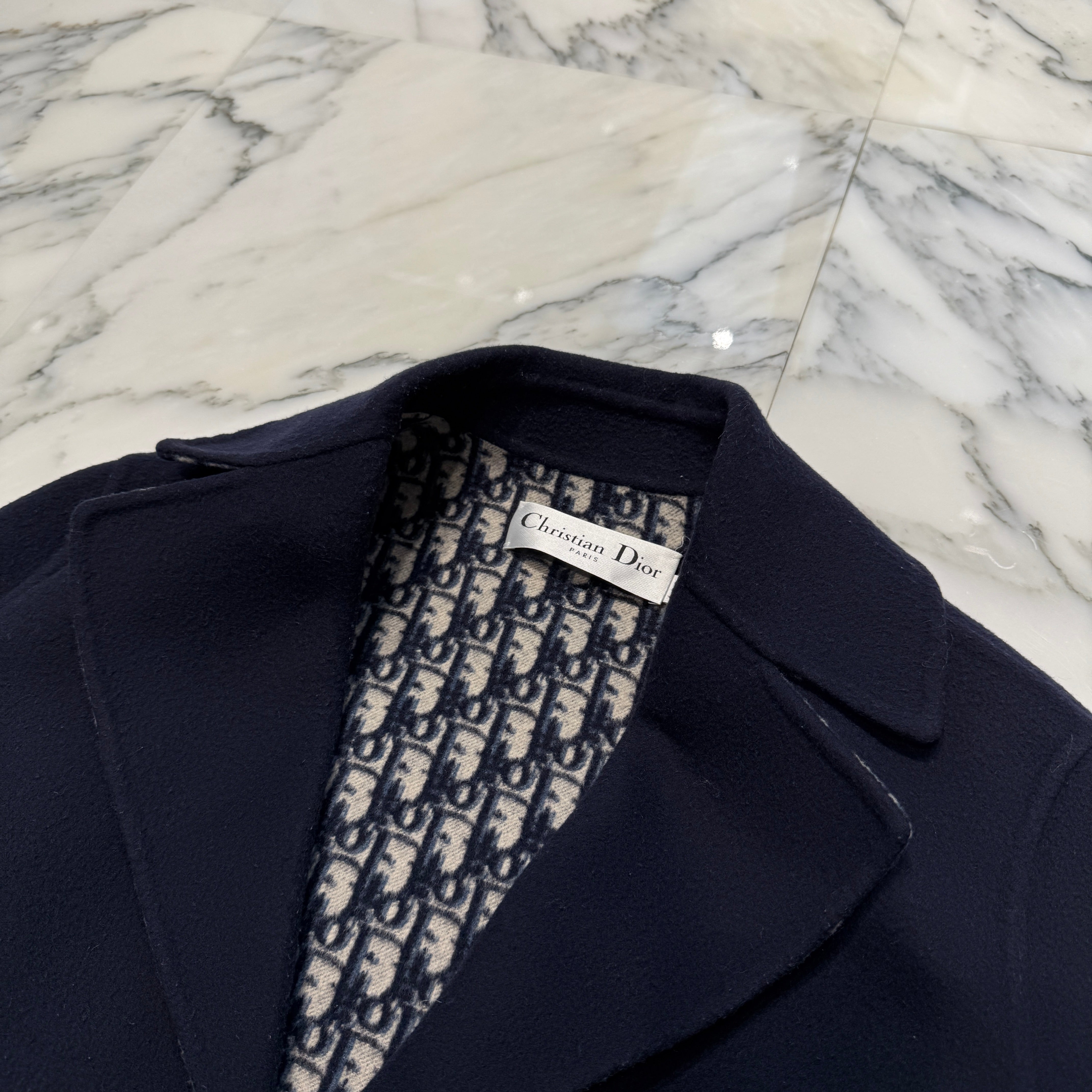 DIOR Christian Dior 2022AW Double Face Wool Long Coat 110M36A1375 Size 34 ディオール クリスチャンディオール ダブルフェイス ウール ロングコート サイズ34