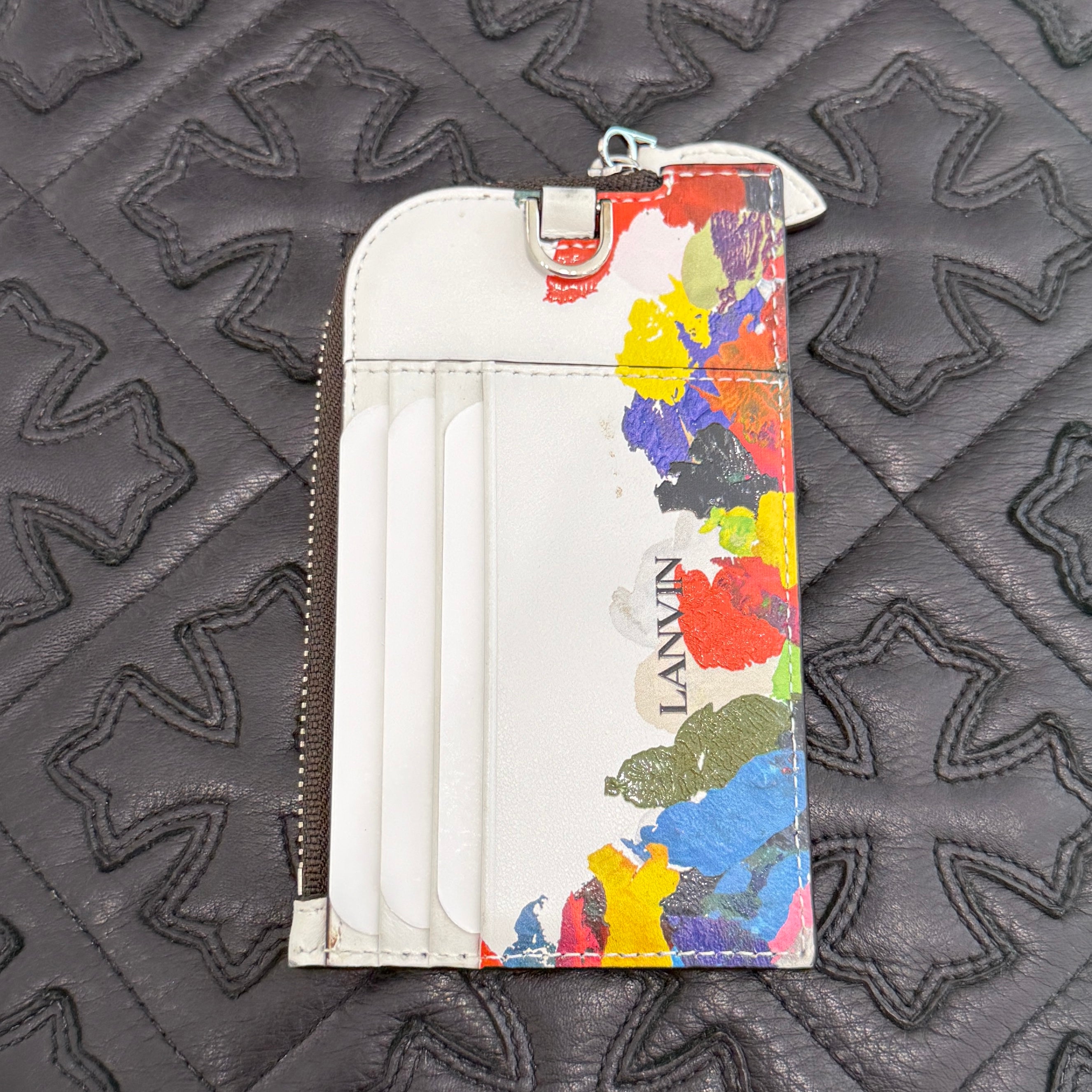 GALLERY DEPT. x LANVIN Printed Leather NECKLACE CARD HOLDER LM-SLWPN1-LFGD-E2100S1 ギャラリーデプト×ランバン プリントレザー ネックレス カードホルダー