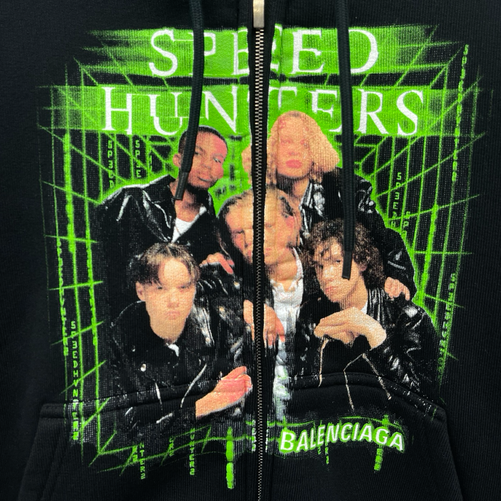 BALENCIAGA 2019SS Speed Hunters Zip Up Hoodie 556088 TDV15 Size L