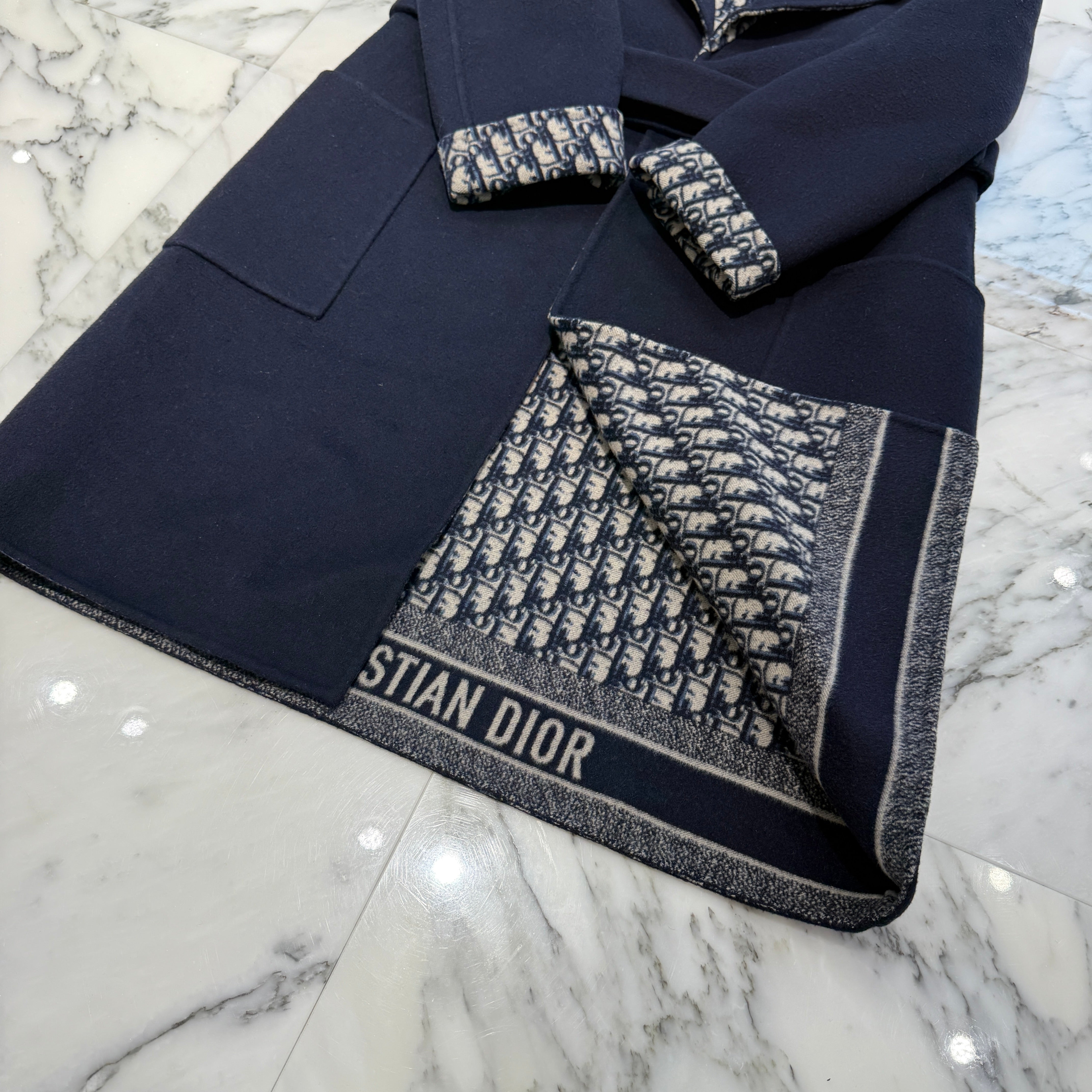 DIOR Christian Dior 2022AW Double Face Wool Long Coat 110M36A1375 Size 34 ディオール クリスチャンディオール ダブルフェイス ウール ロングコート サイズ34