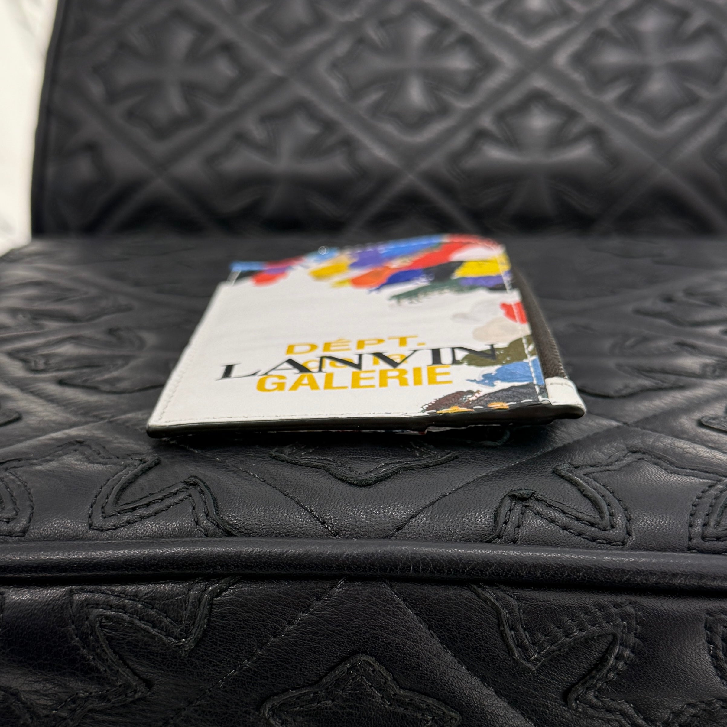 GALLERY DEPT. x LANVIN Printed Leather NECKLACE CARD HOLDER LM-SLWPN1-LFGD-E2100S1 ギャラリーデプト×ランバン プリントレザー ネックレス カードホルダー