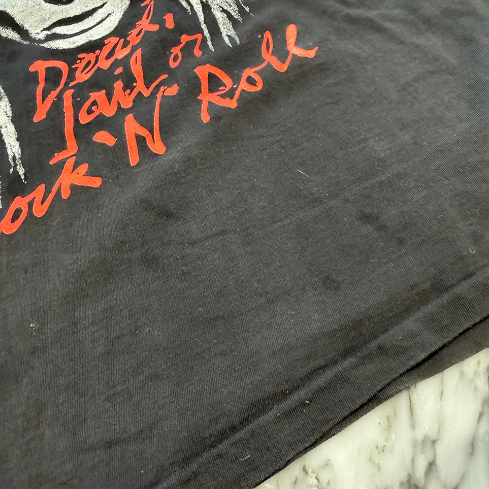 Vintage 80's Michael Monroe "Dead Jail or Rock n Roll" S/S Tee Size L 80's マイケル・モンロー "デッド・ジェイル オワ ロックンロール" Tシャツ サイズL