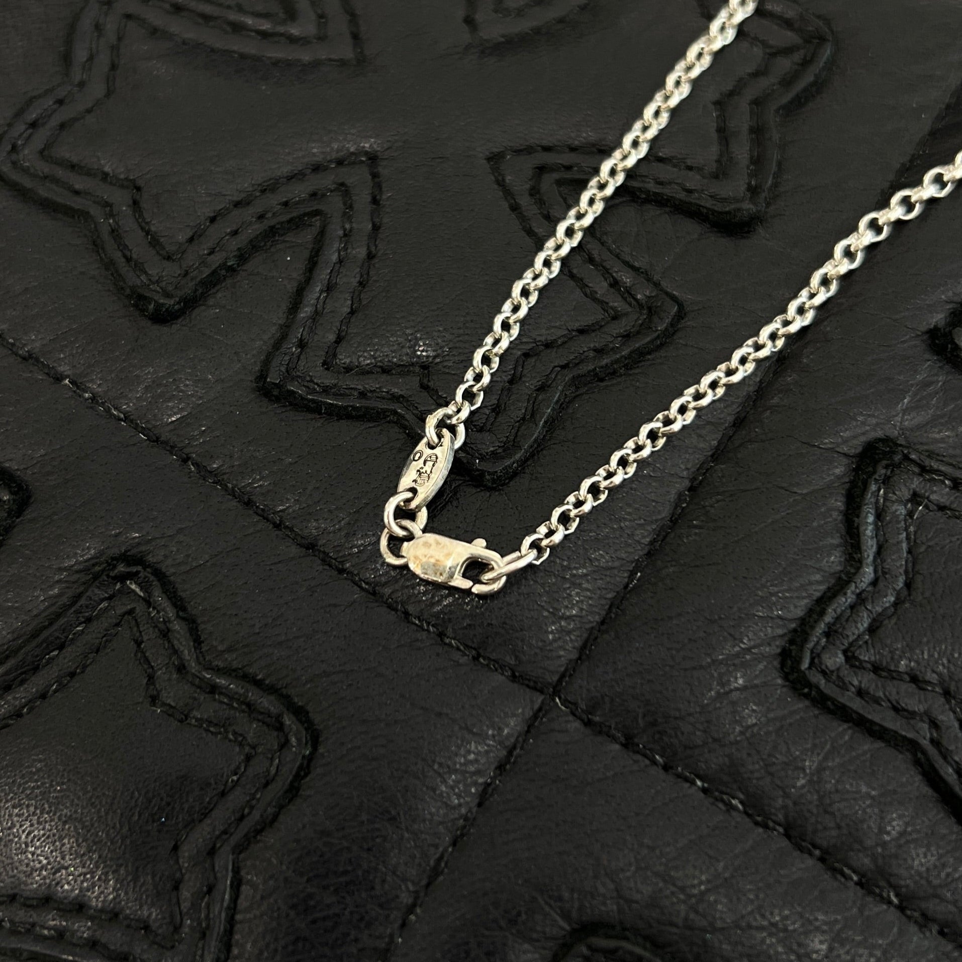 CHROME HEARTS Safety Pin Pendant Top Roll Chain Necklace Size 16 Inch クロムハーツ セーフティピン ペンダントトップ ロールチェーン ネックレス サイズ16インチ