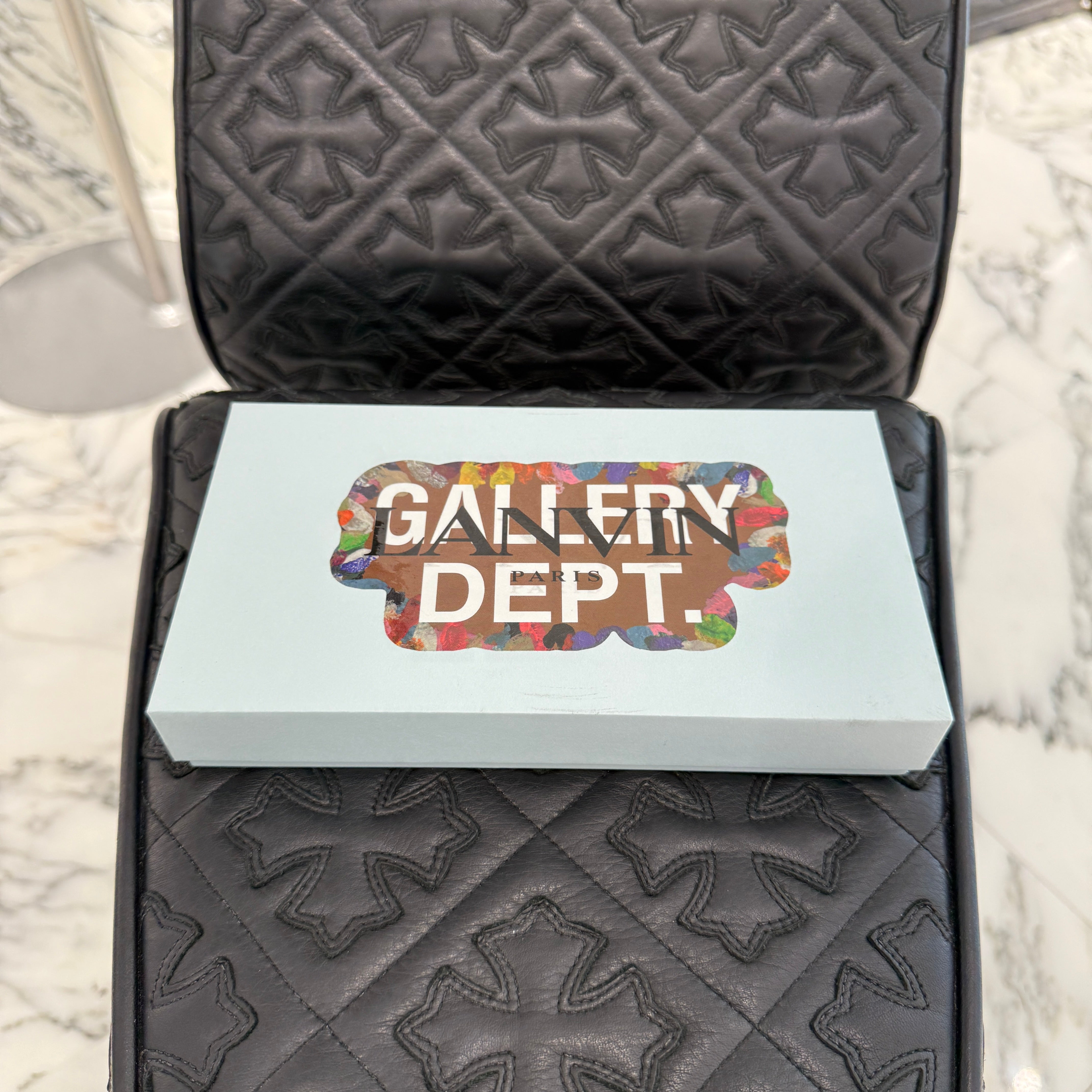 GALLERY DEPT. x LANVIN Printed Leather NECKLACE CARD HOLDER LM-SLWPN1-LFGD-E2100S1 ギャラリーデプト×ランバン プリントレザー ネックレス カードホルダー