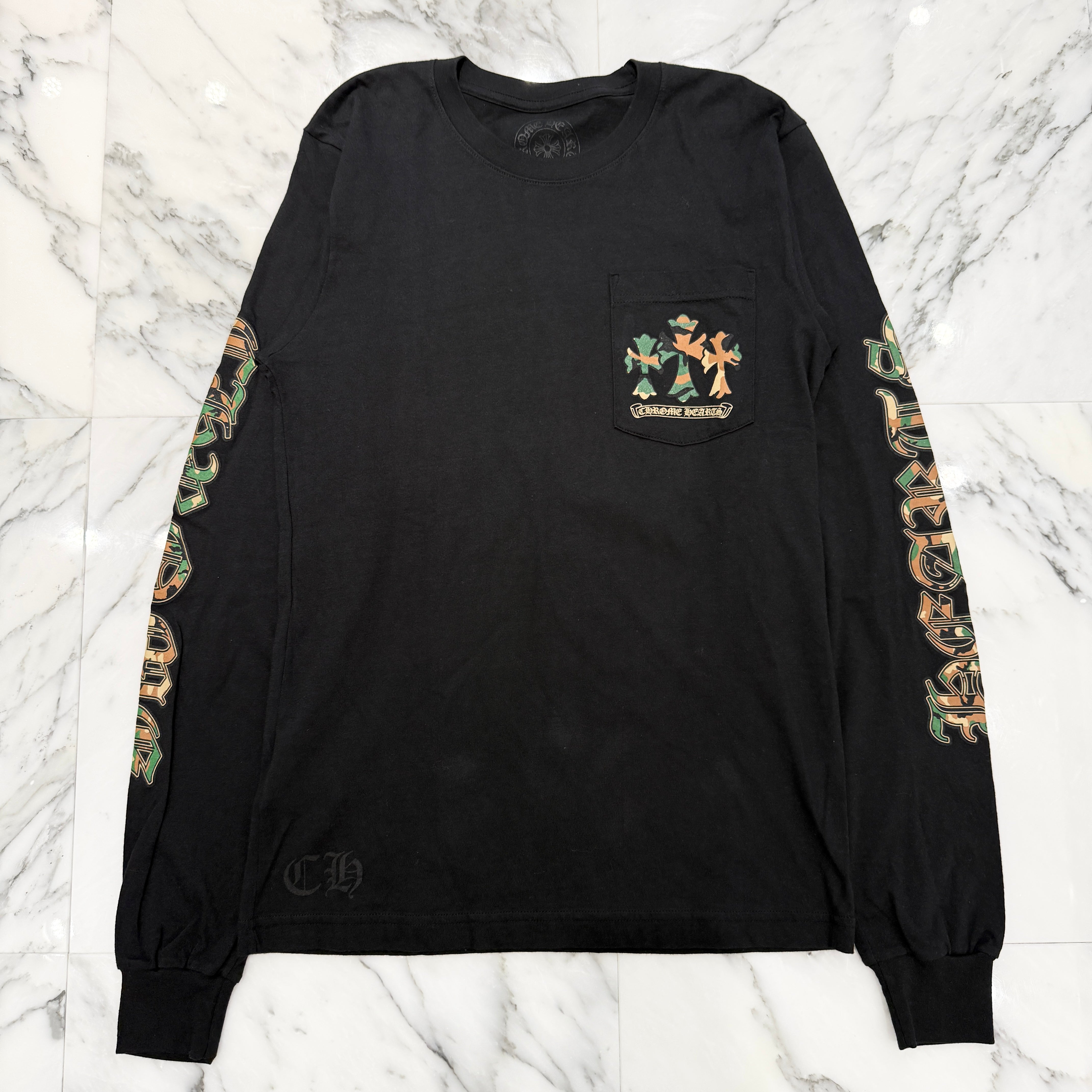 CHROME HEARTS Camo Horseshoe Long Sleeve Tee Size S クロムハーツ カモ ホースシュー ロングスリーブ ティーシャツ サイズS