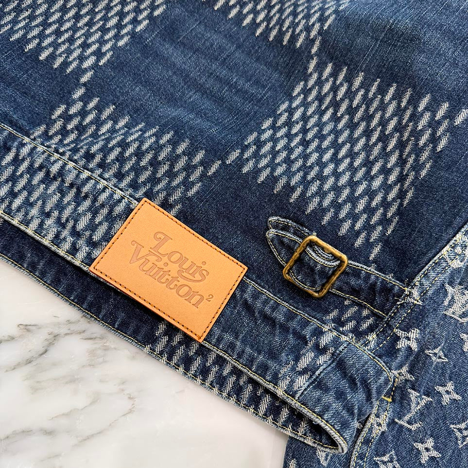 LOUIS VUITTON × NIGO 2020AW Giant Damier Waves Denim Jacket HJA10WUZC Size 56 ルイヴィトン × ニゴー ジャイアントダミエ ウェーブス デニムジャケット サイズ56