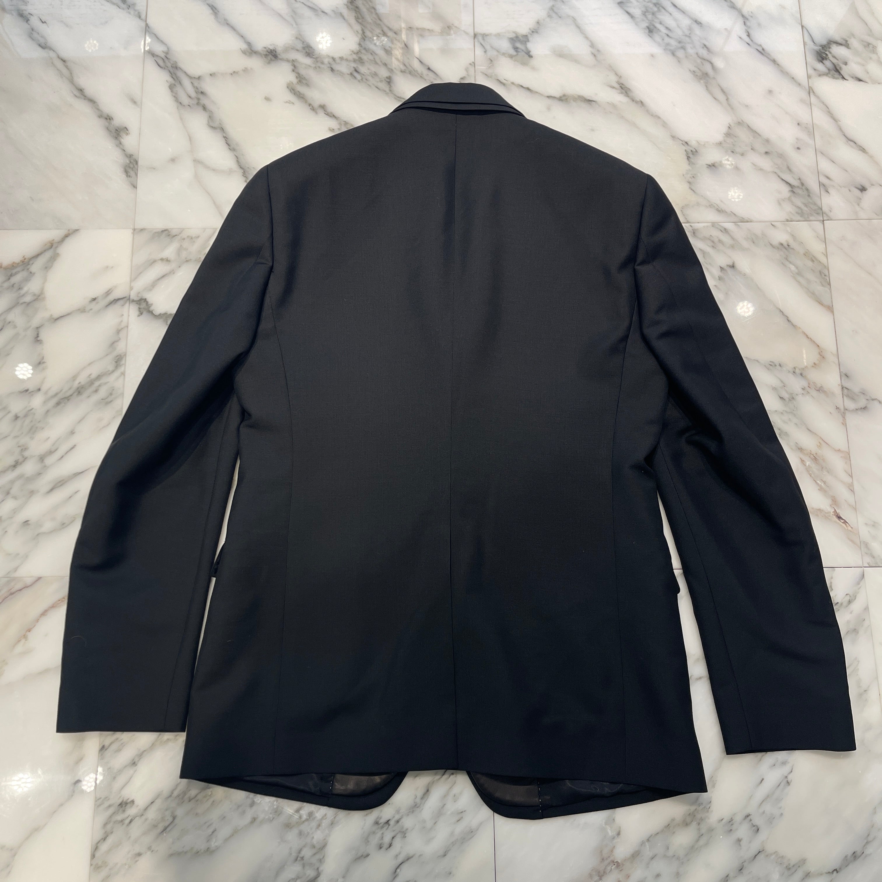 NEIL BARRETT Leather Lapel Tuxedo Jacket BGI82C C1107 Size 48 ニールバレット レザーラペル タキシードジャケット サイズ48