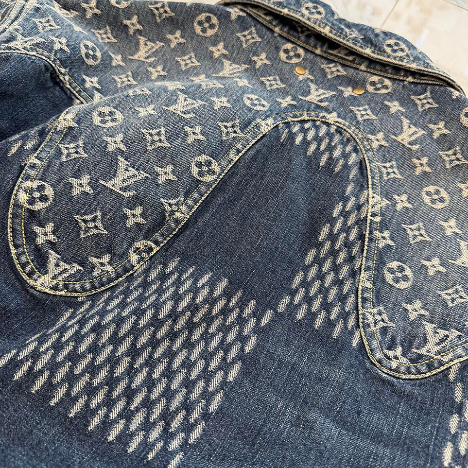 LOUIS VUITTON × NIGO 2020AW Giant Damier Waves Denim Jacket HJA10WUZC Size 56 ルイヴィトン × ニゴー ジャイアントダミエ ウェーブス デニムジャケット サイズ56