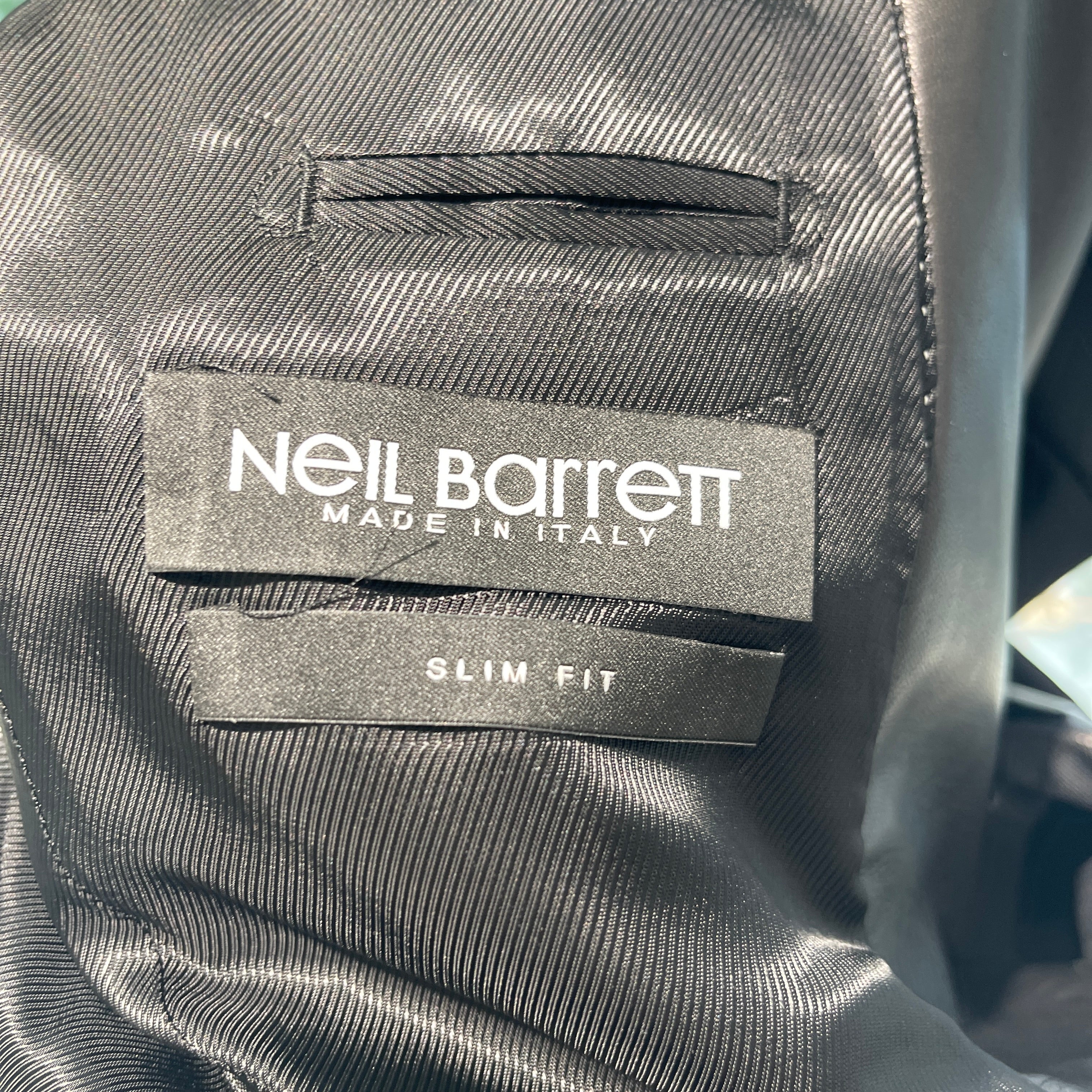 NEIL BARRETT Leather Lapel Tuxedo Jacket BGI82C C1107 Size 48 ニールバレット レザーラペル タキシードジャケット サイズ48