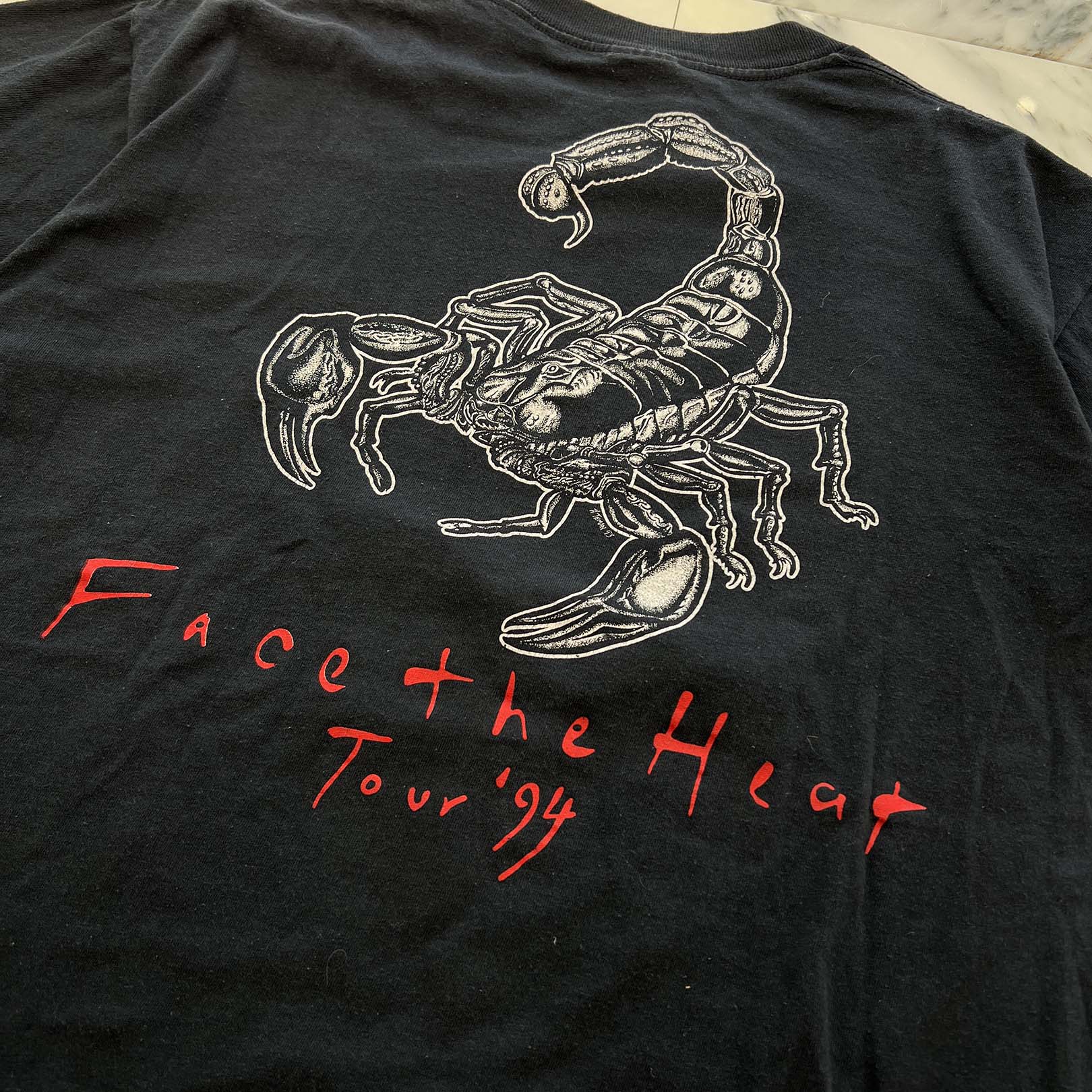 Vintage 90's Scorpions "Face The Heat Tour 94" GEM S/S Tee Size L 90's スコーピオンズ "フェイス・ザ・ヒート・ツアー 94" GEM社製 Tシャツ サイズL