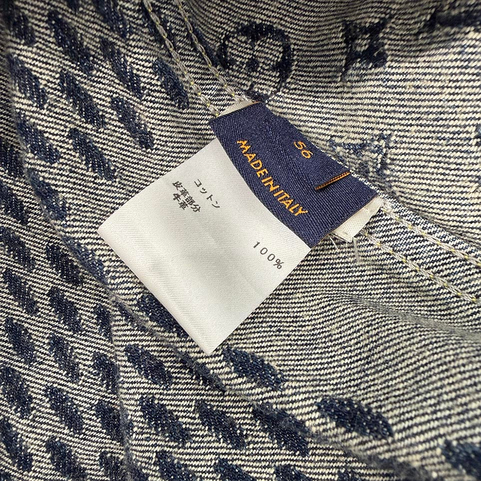 LOUIS VUITTON × NIGO 2020AW Giant Damier Waves Denim Jacket HJA10WUZC Size 56 ルイヴィトン × ニゴー ジャイアントダミエ ウェーブス デニムジャケット サイズ56