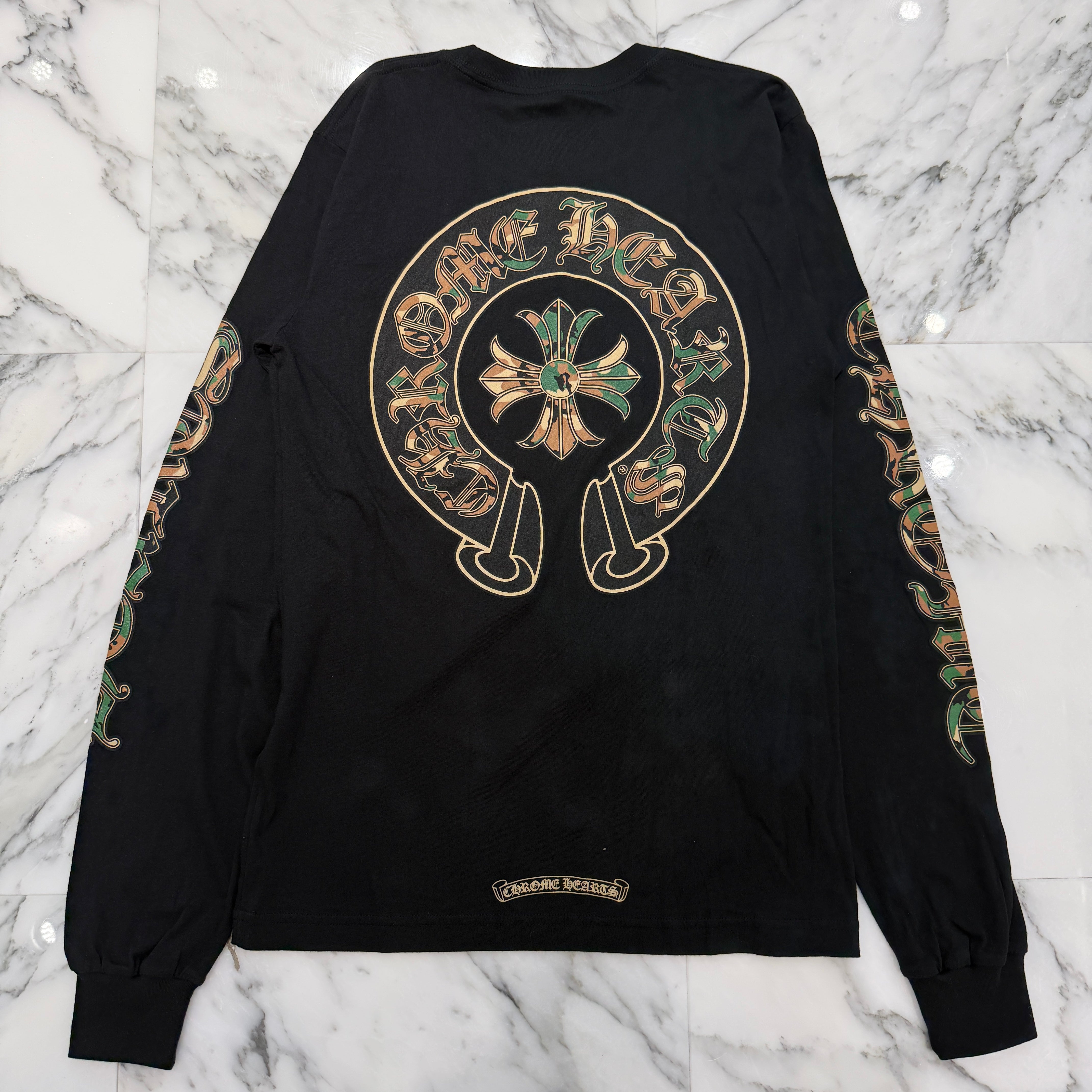 CHROME HEARTS Camo Horseshoe Long Sleeve Tee Size S クロムハーツ カモ ホースシュー ロングスリーブ ティーシャツ サイズS