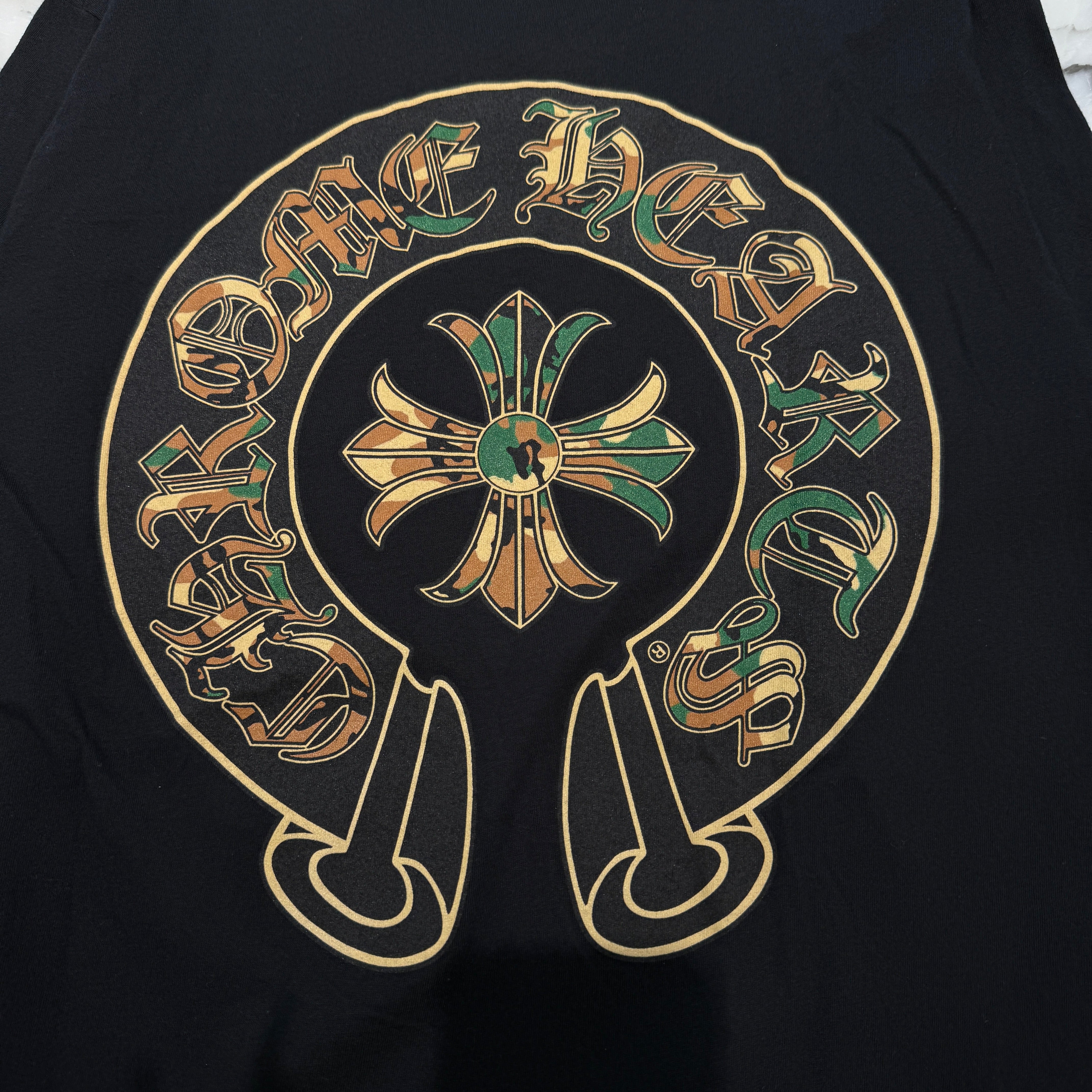 CHROME HEARTS Camo Horseshoe Long Sleeve Tee Size S クロムハーツ カモ ホースシュー ロングスリーブ ティーシャツ サイズS