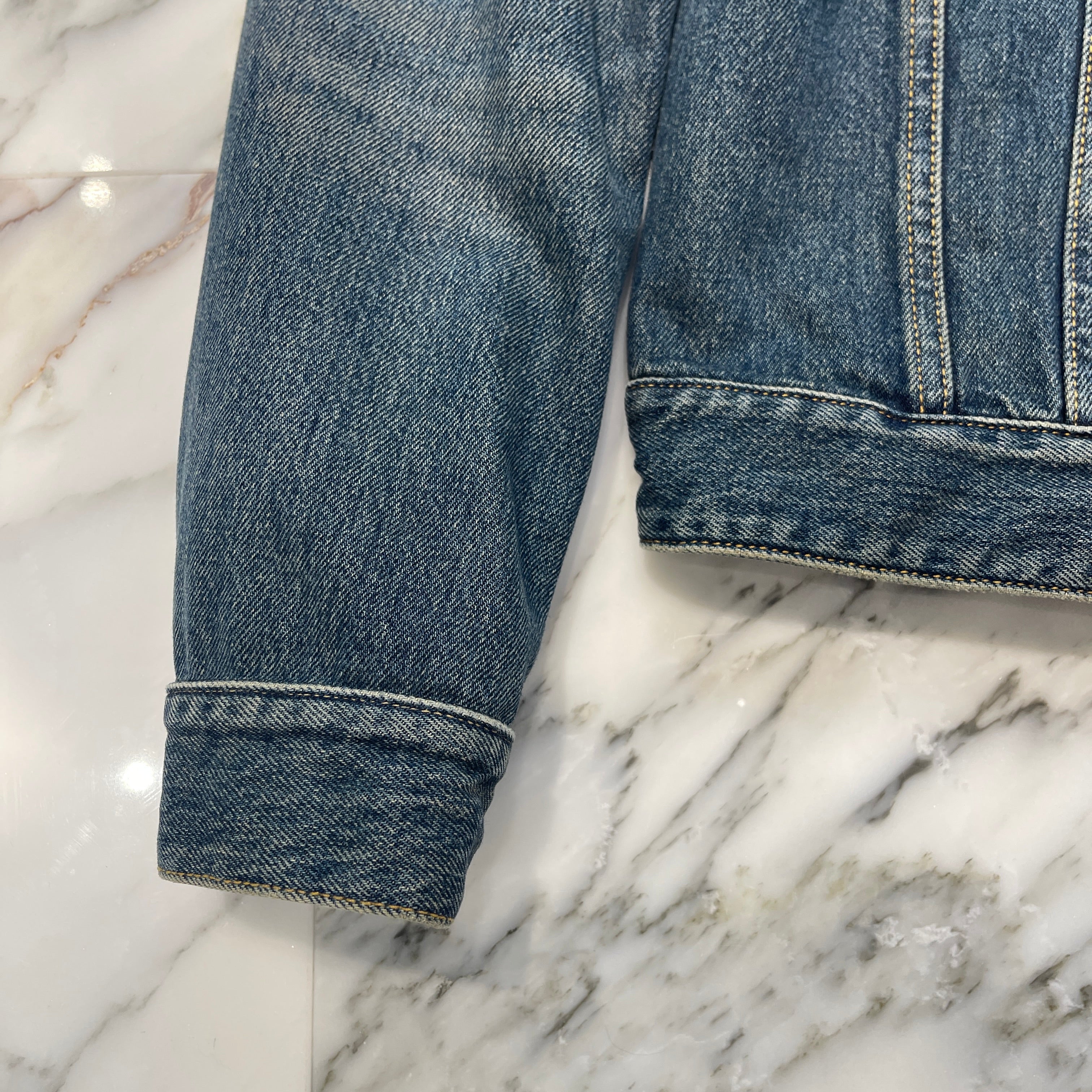 SAINT LAURENT PARIS 2015SS Vintage Denim Jacket 377890 Y875H Size