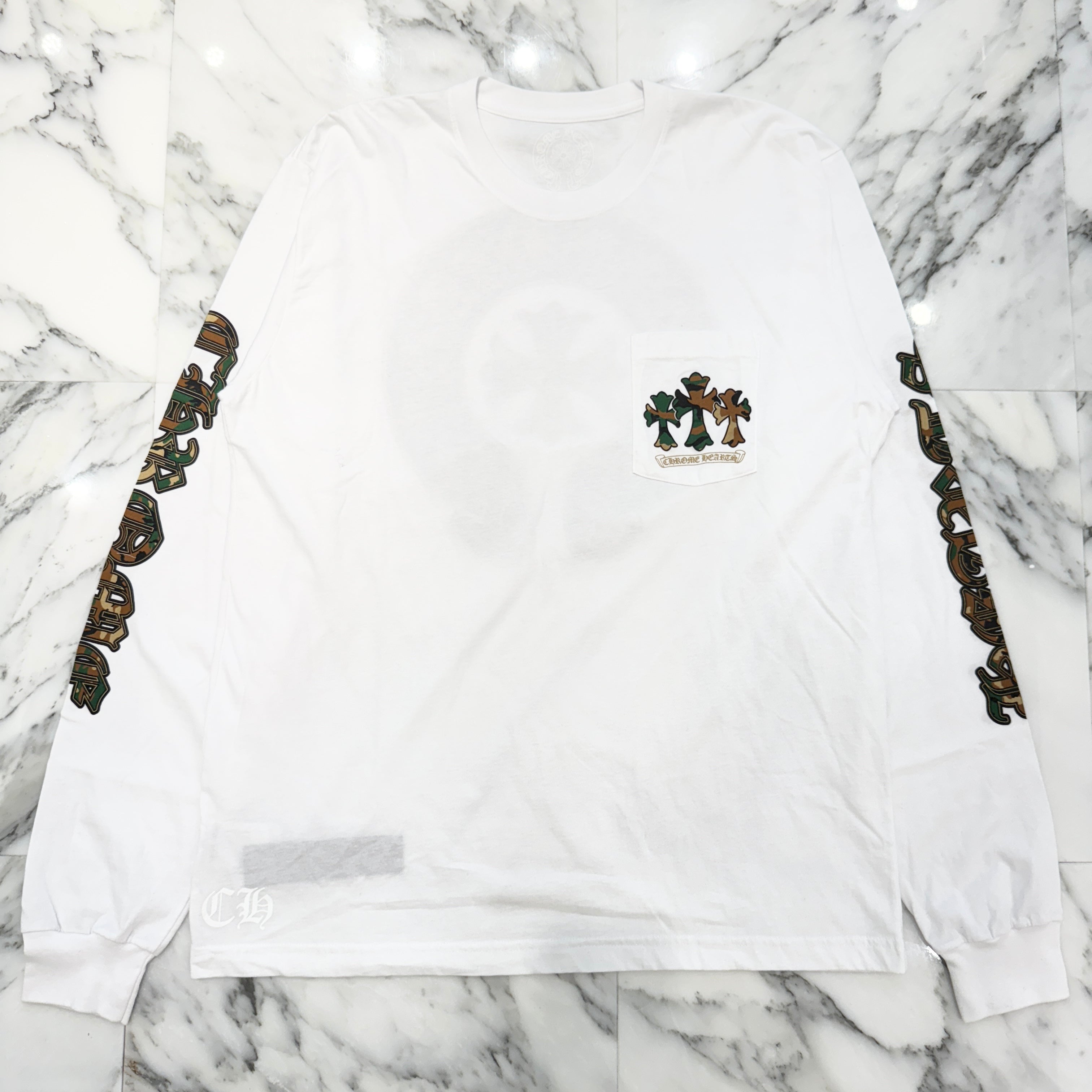 CHROME HEARTS Camo Horseshoe Long Sleeve Tee Size XL クロムハーツ