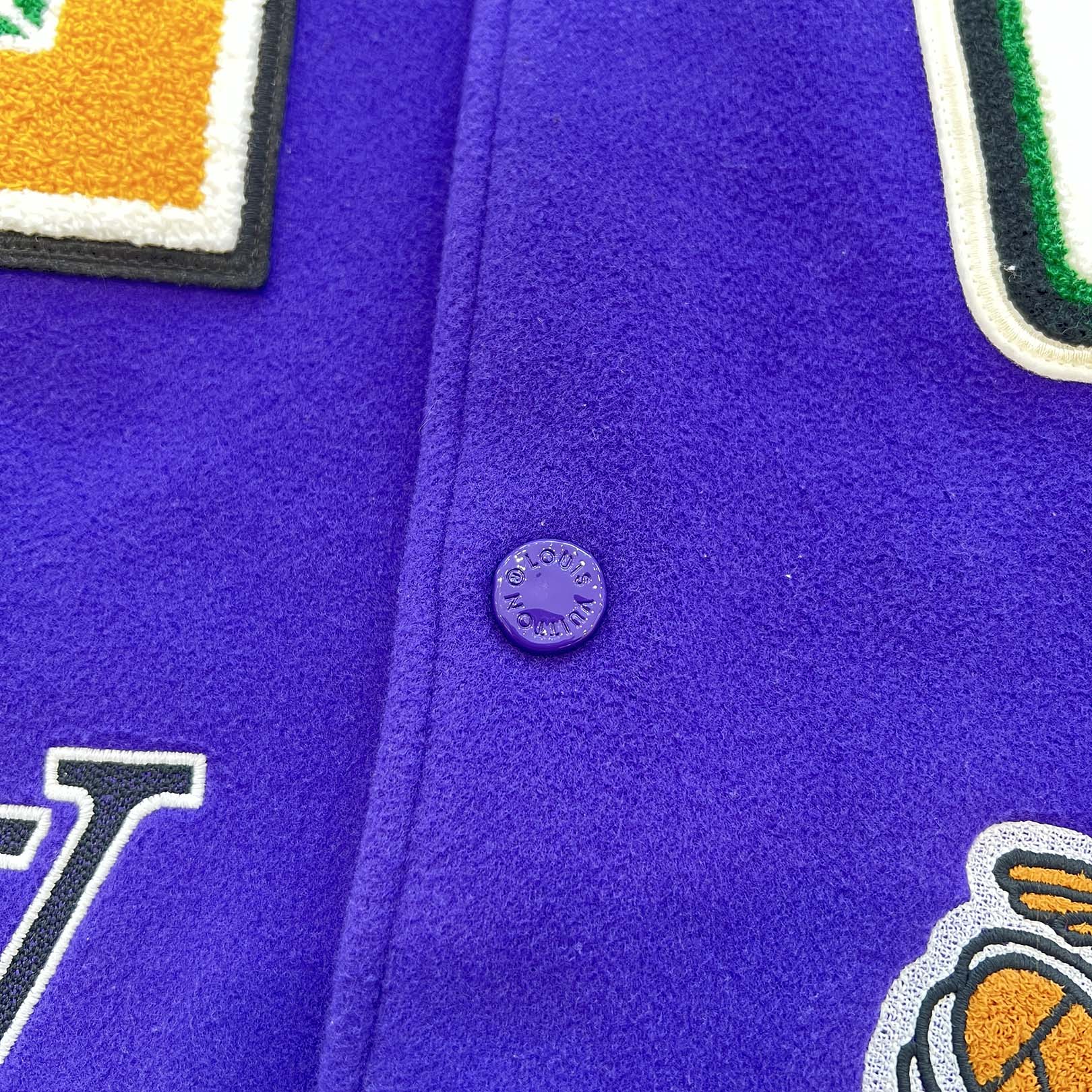 LOUIS VUITTON 2022AW Multi Patch Varsity Leather Jacket 1AAGHZ Size 50 ルイヴィトン マルチパッチバーシティレザージャケット サイズ50