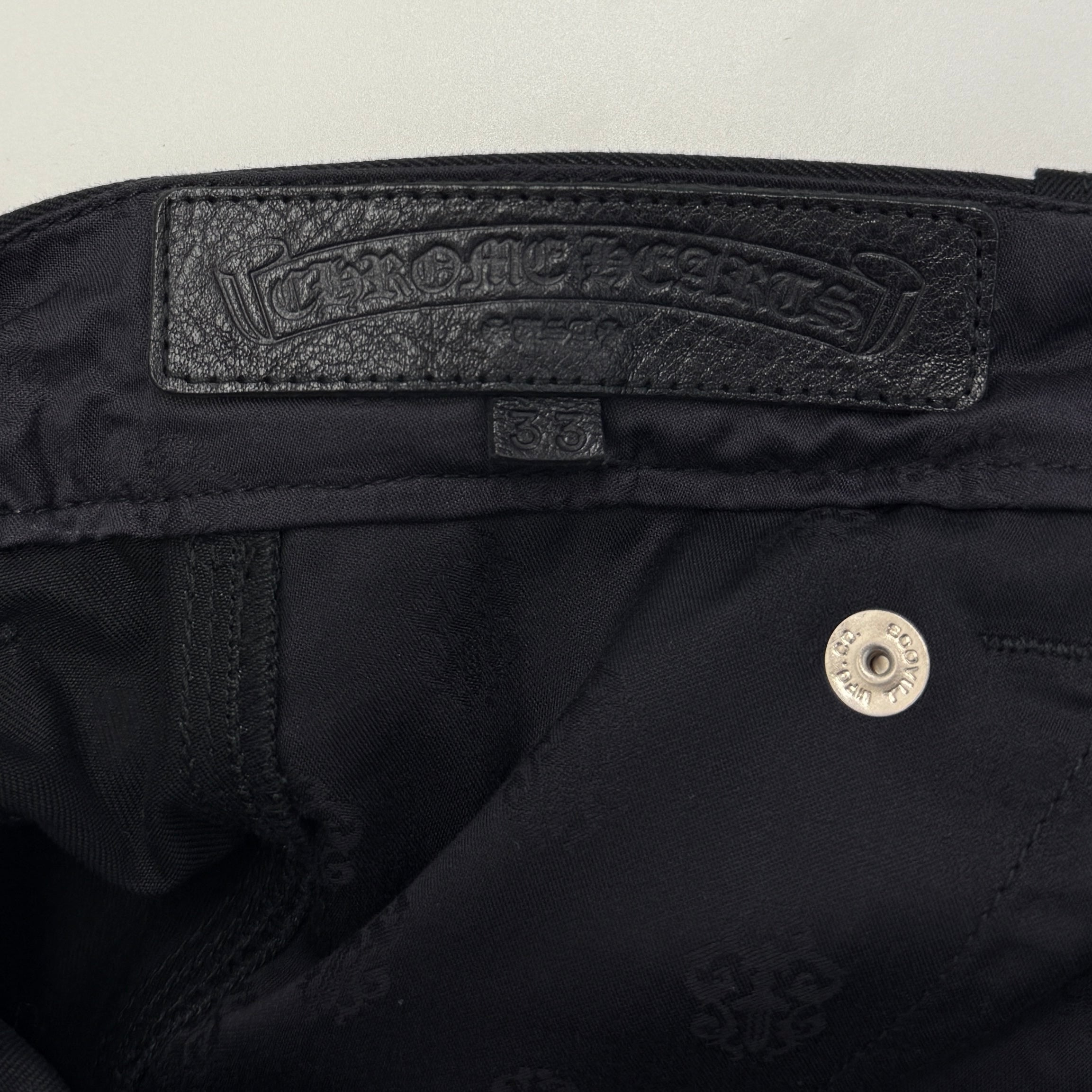 CHROME HEARTS Carpenter Cross Ball Button Denim Shorts Size 33 クロムハーツ カーペンター クロスボールボタン デニムショーツ サイズ33