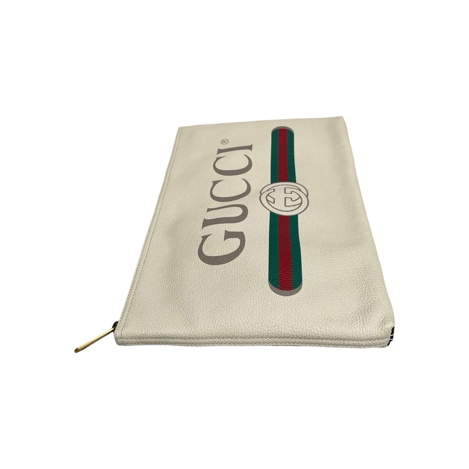 GUCCI Print Portfolio Leather Clutch Bag 500984 0GCAT
