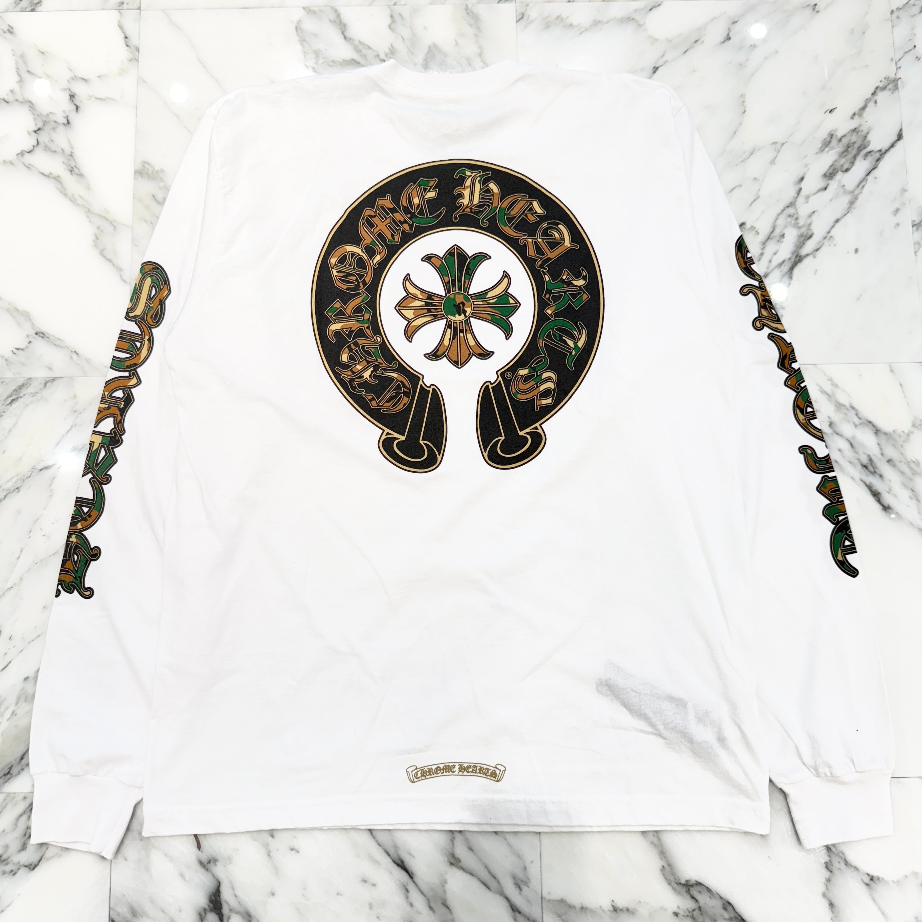 CHROME HEARTS Camo Horseshoe Long Sleeve Tee Size XL クロムハーツ
