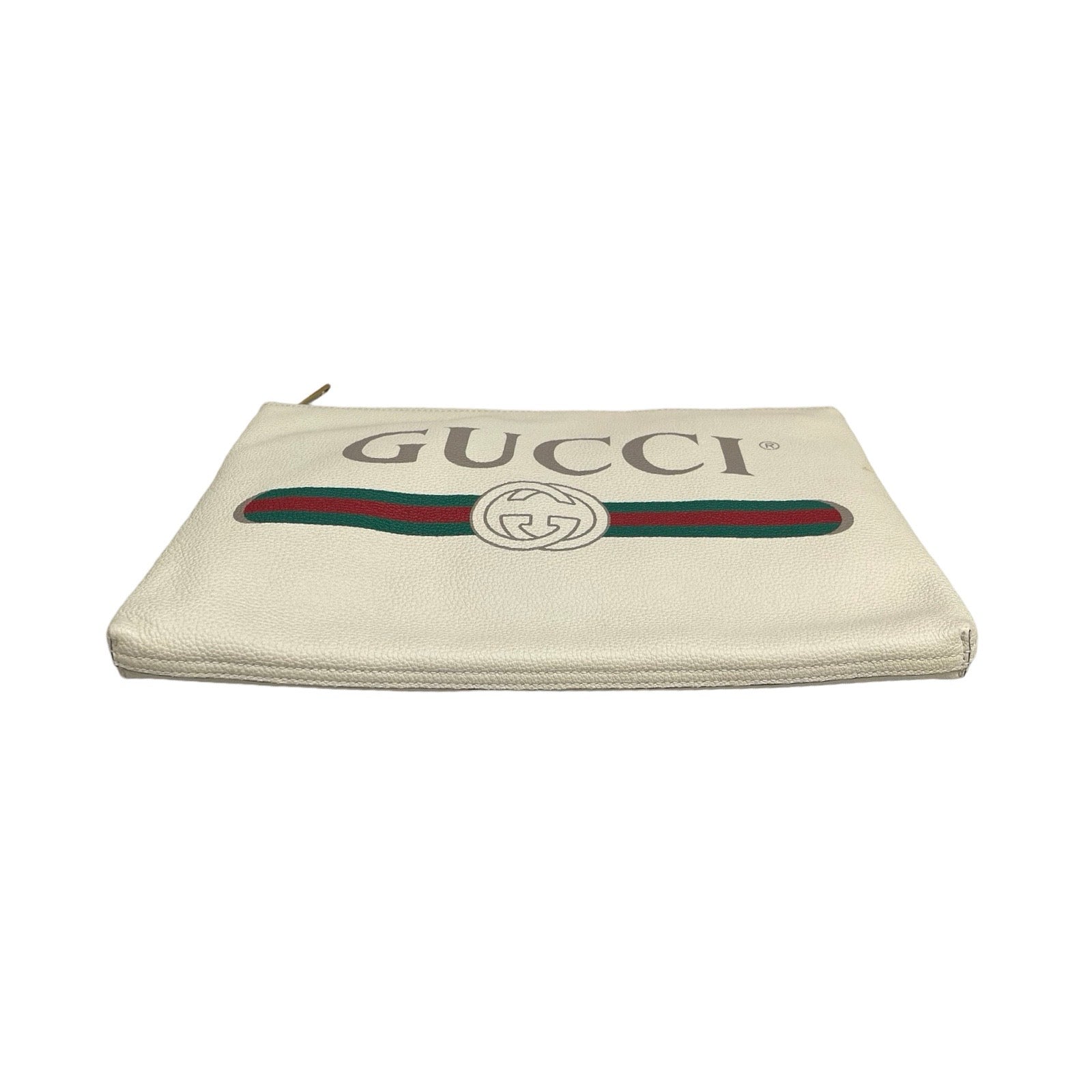 GUCCI Print Portfolio Leather Clutch Bag 500984 0GCAT