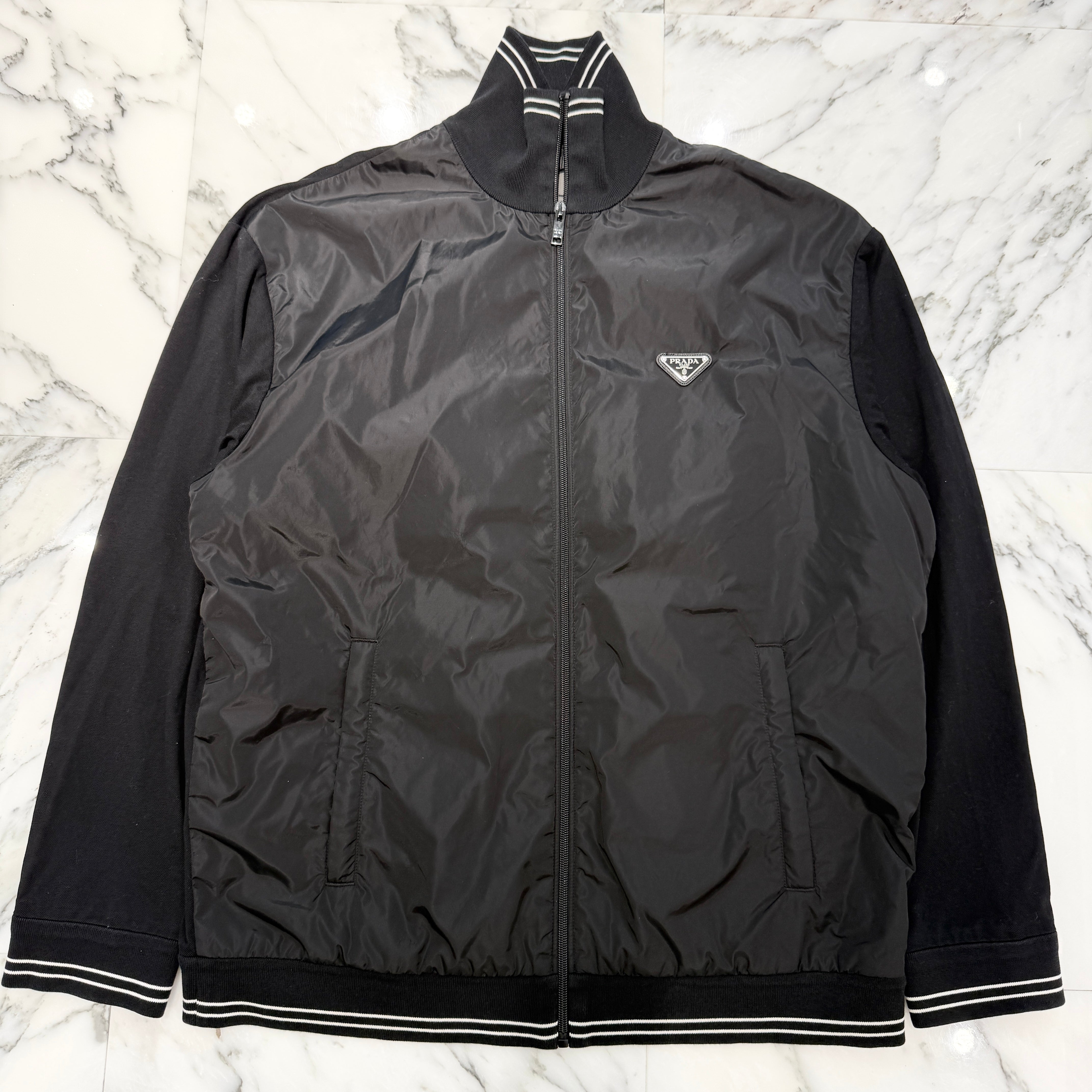PRADA 2024SS Re-Nylon Cotton Zip Jacket UJL42B S000 1YR5 Size S プラダ リナイロン コットン ジップジャケット サイズS