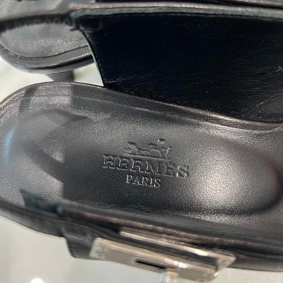 HERMES Pointed Toe Slingback Pumps Size 37 エルメス ポインテッド HERMES Pointed Toe Slingback Pumps Size 37 エルメス ポインテッド