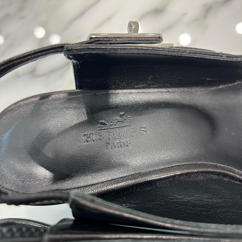 HERMES Pointed Toe Slingback Pumps Size 37 エルメス ポインテッドトゥスリングバック パンプス サイズ37