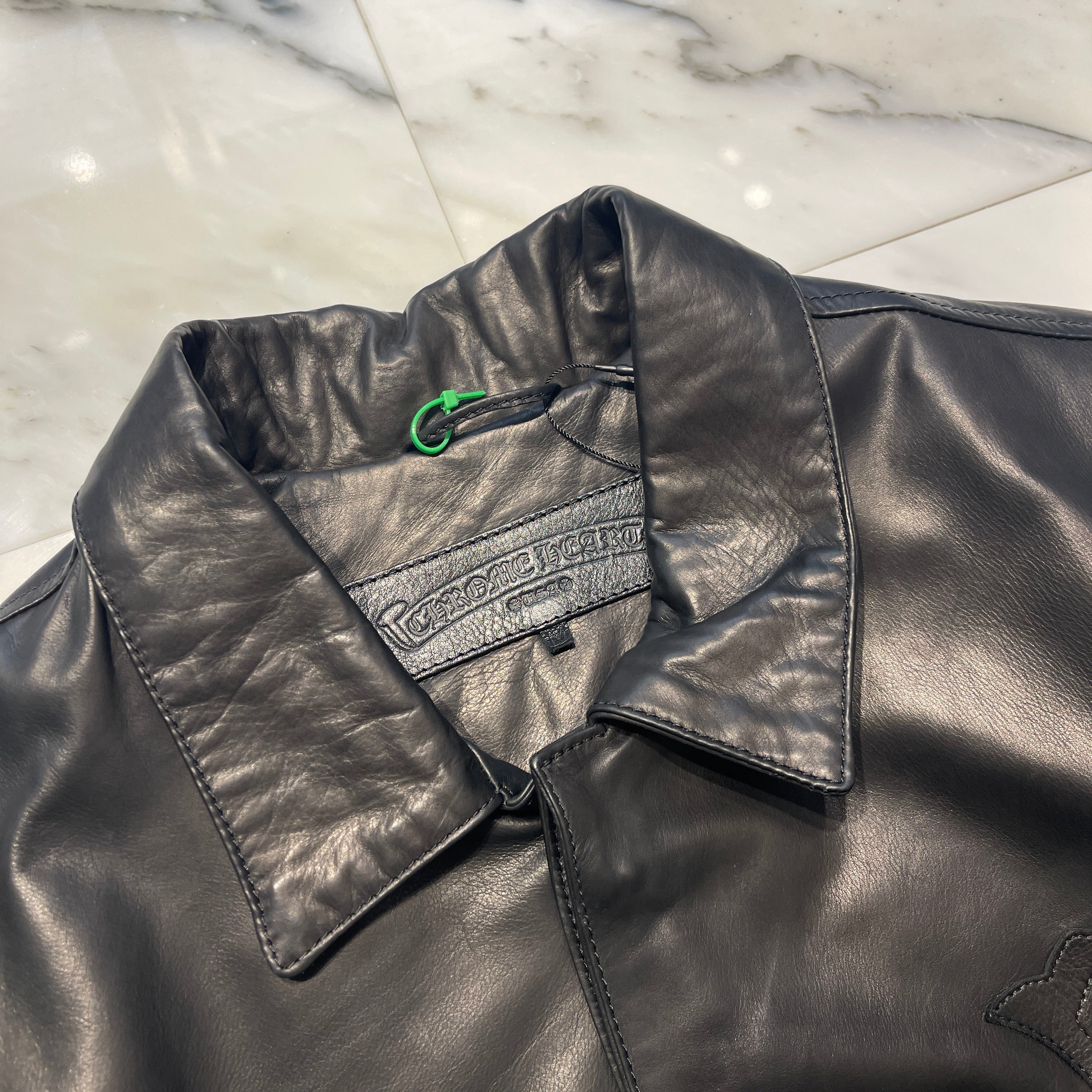 CHROME HEARTS Eye Chart Old English Leather Coach Jacket Size M クロムハーツ アイチャート オールドイングリッシュ レザーコーチジャケット サイズM