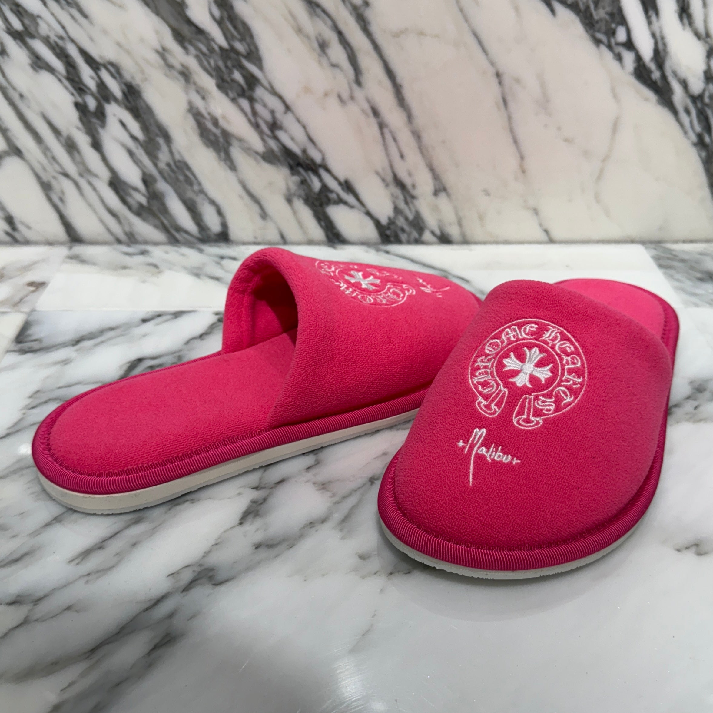 CHROME HEARTS Malibu Limited Horseshoe Hotel Slippers Sandals Size XS クロムハーツ マリブ限定 ホースシューホテルスリッパ サンダル サイズXS