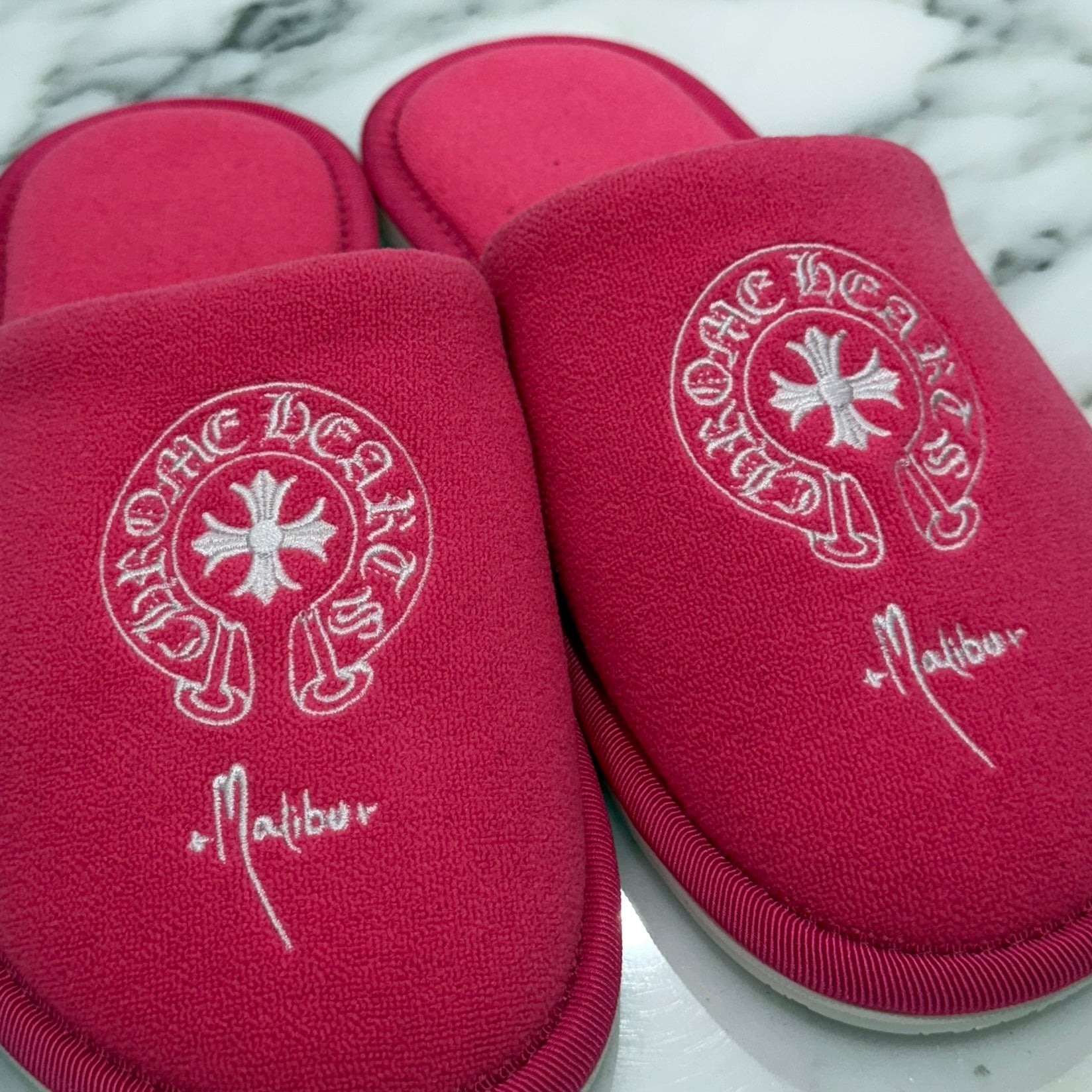 CHROME HEARTS Malibu Limited Horseshoe Hotel Slippers Sandals Size XS クロムハーツ マリブ限定 ホースシューホテルスリッパ サンダル サイズXS