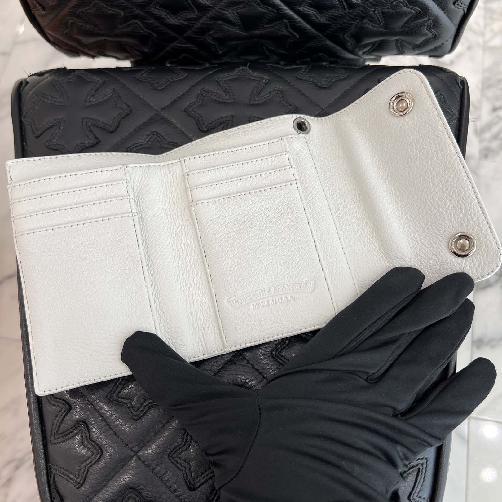 CHROME HEARTS Wave Mini Cross Ball Wallet クロムハーツ ウェイブミニ クロスボール ウォレット