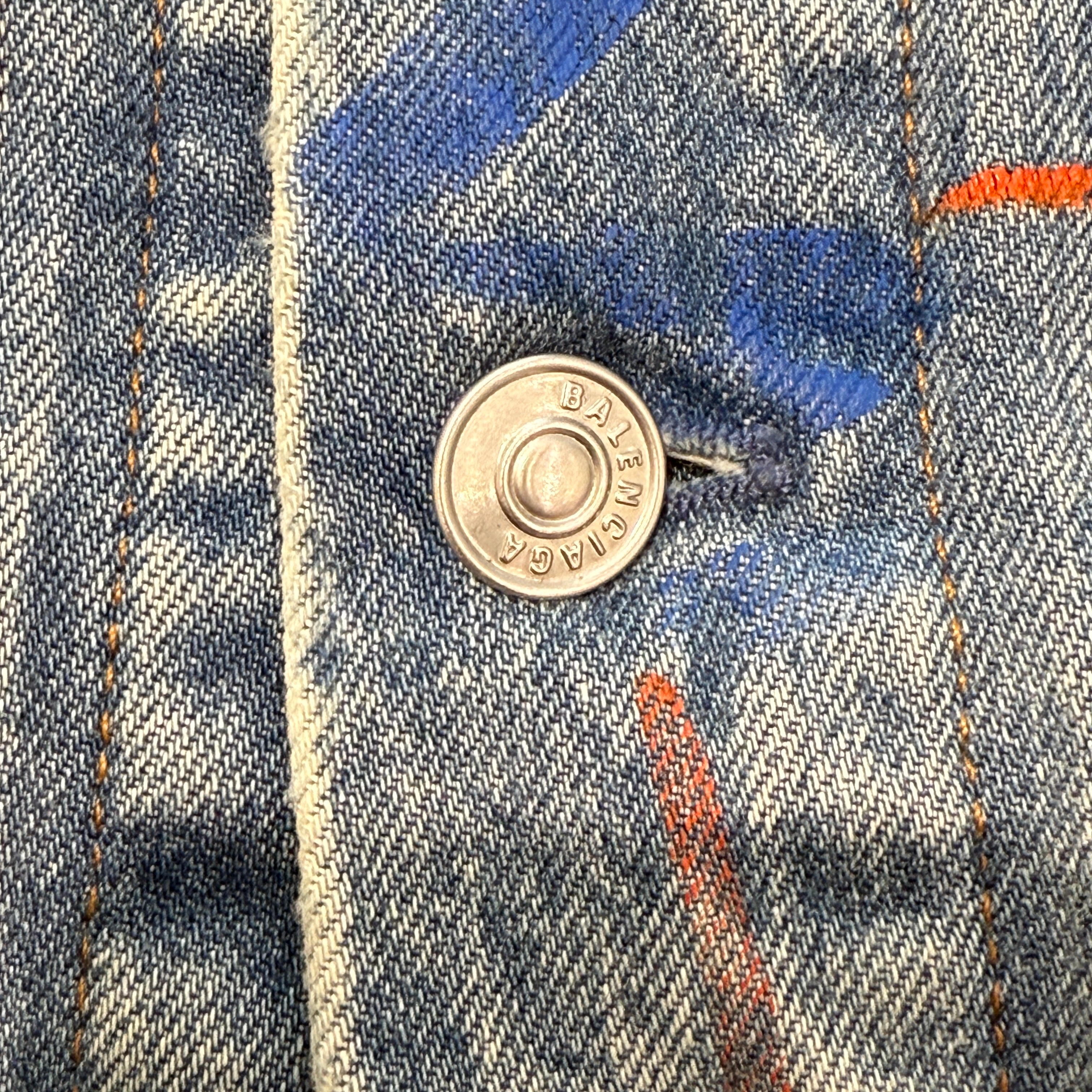 BALENCIAGA 2018AW Glafitti Oversized Denim Jacket 530723 TXE08 Size34 バレンシアガ グラフィティ オーバーサイズ デニムジャケット サイズ34
