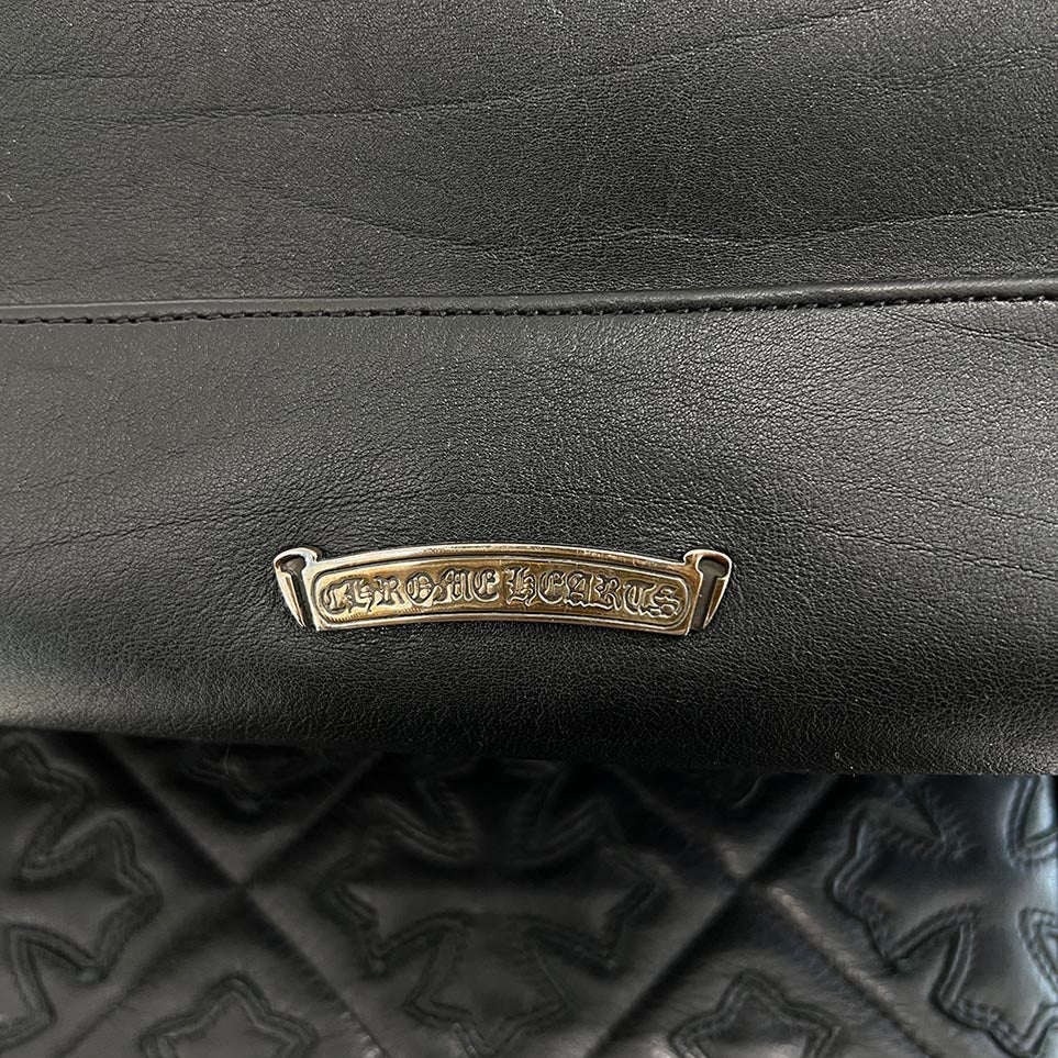 CHROME HEARTS 3 Cemetery Cross Leather Patch Leather Tote Bag クロムハーツ 3セメタリークロスレザーパッチ レザートートバッグ