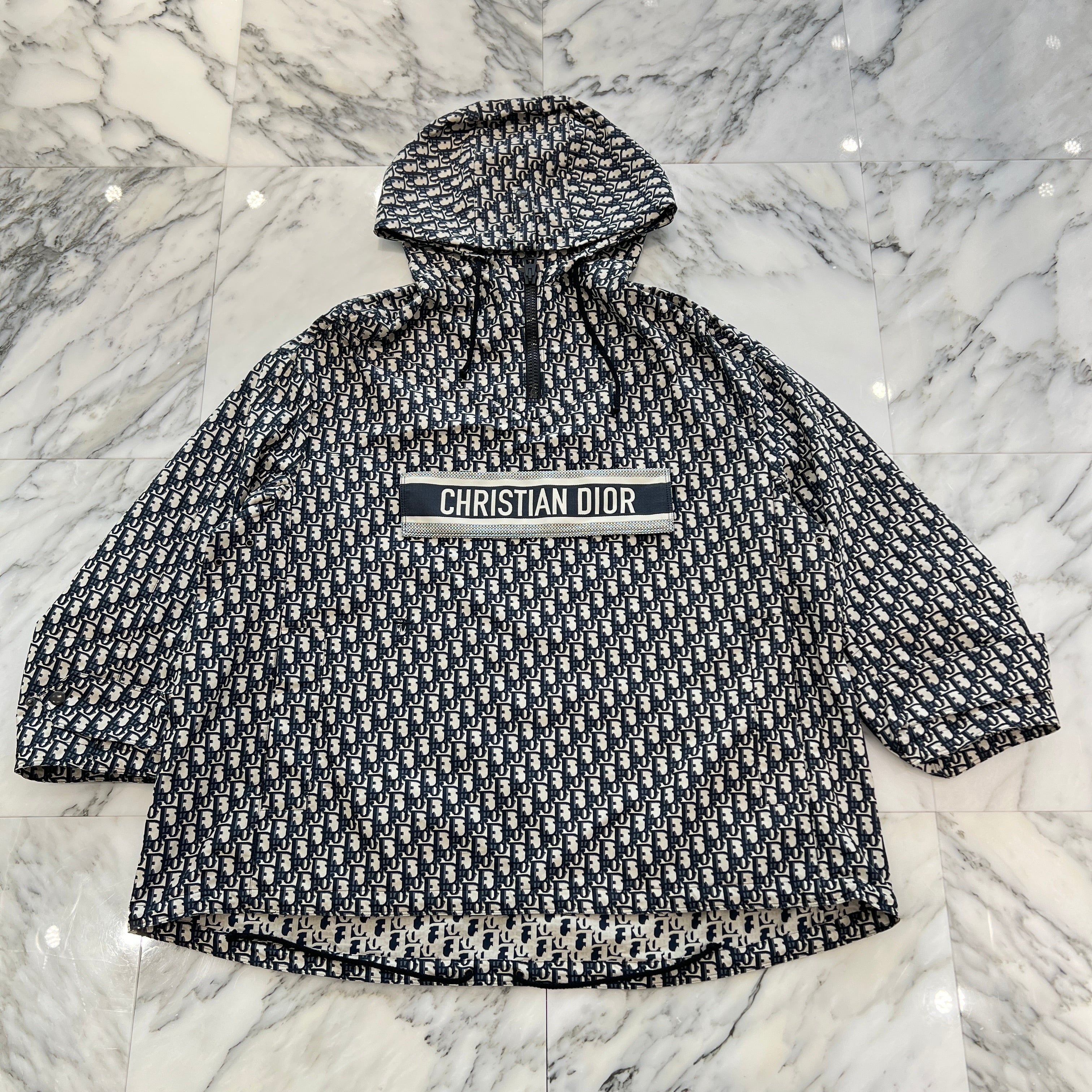 DIOR 2020AW Oblique Technical Taffeta Jacquard Anorak Blouson 117C10A2970 Size XS ディオール オブリーク テクニカル タフタ ジャカード アノラックブルゾン サイズXS