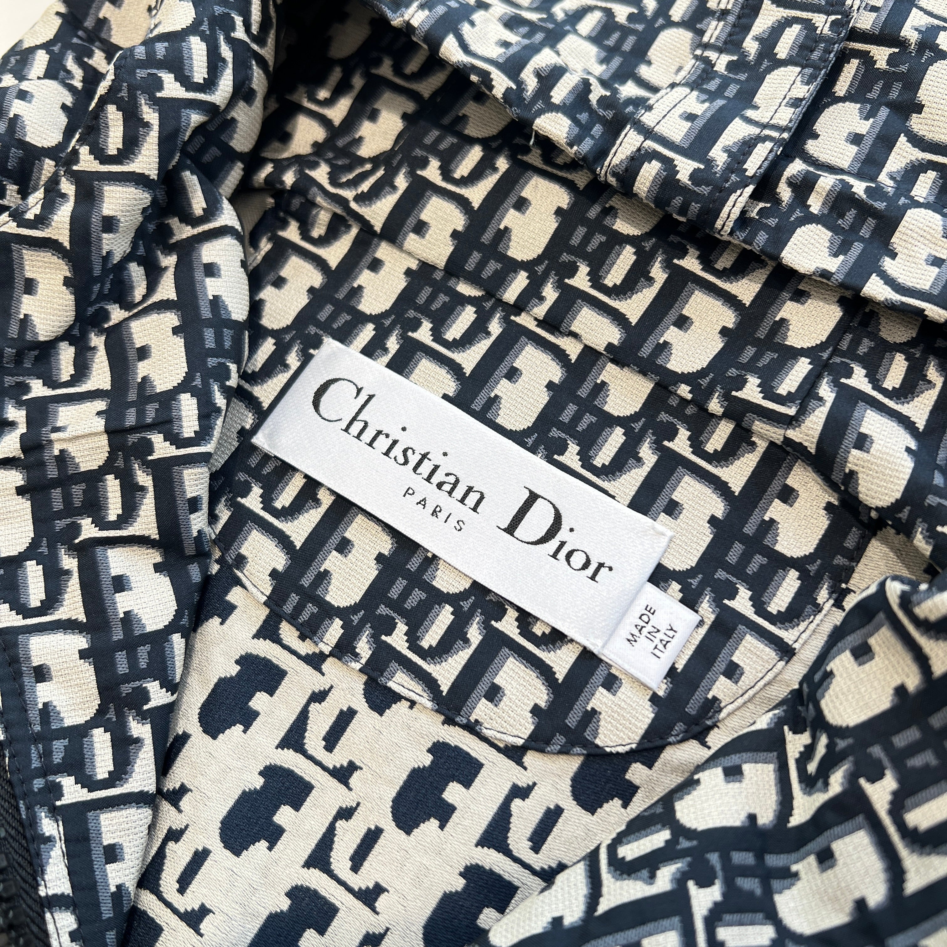 DIOR 2020AW Oblique Technical Taffeta Jacquard Anorak Blouson 117C10A2970 Size XS ディオール オブリーク テクニカル タフタ ジャカード アノラックブルゾン サイズXS