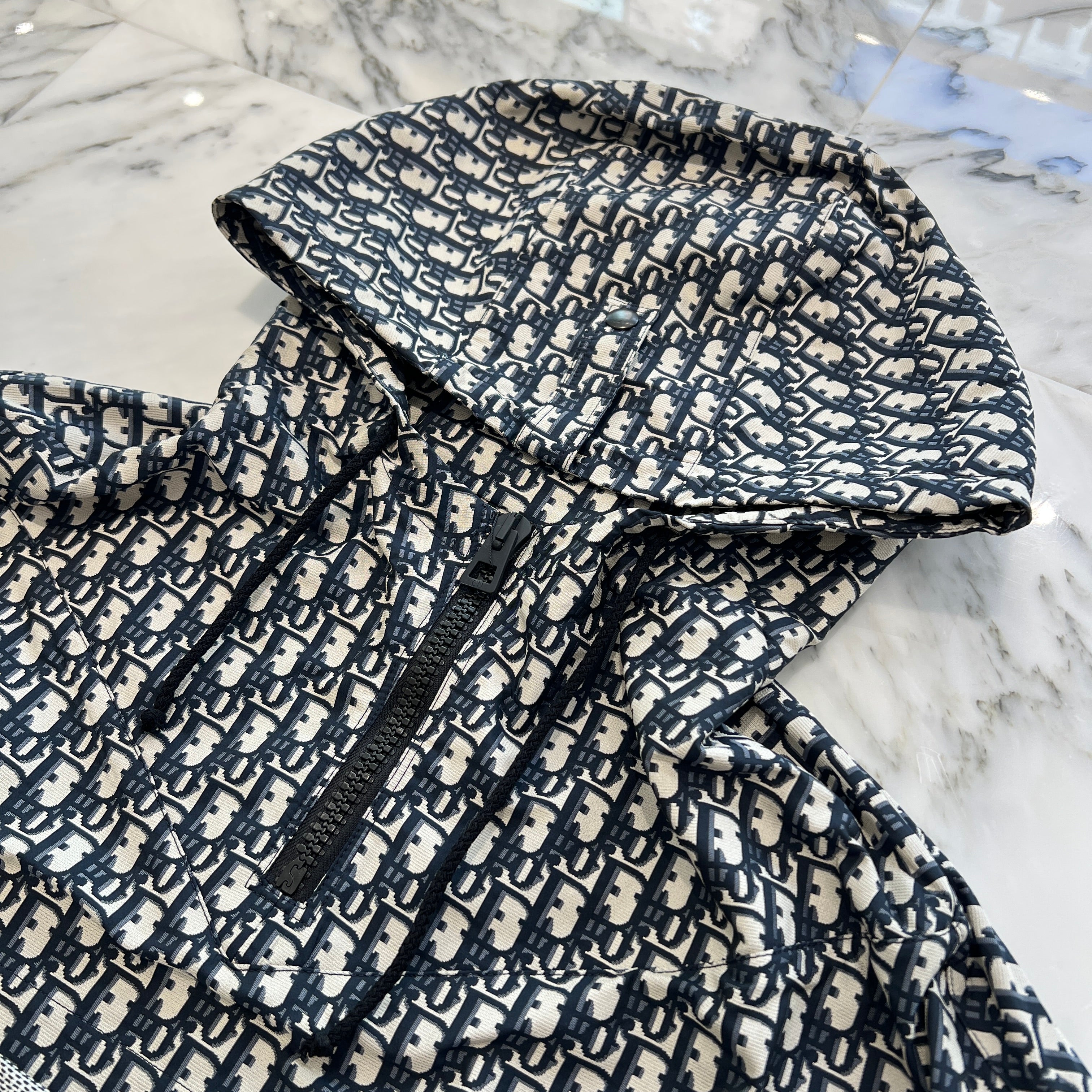 DIOR 2020AW Oblique Technical Taffeta Jacquard Anorak Blouson 117C10A2970 Size XS ディオール オブリーク テクニカル タフタ ジャカード アノラックブルゾン サイズXS