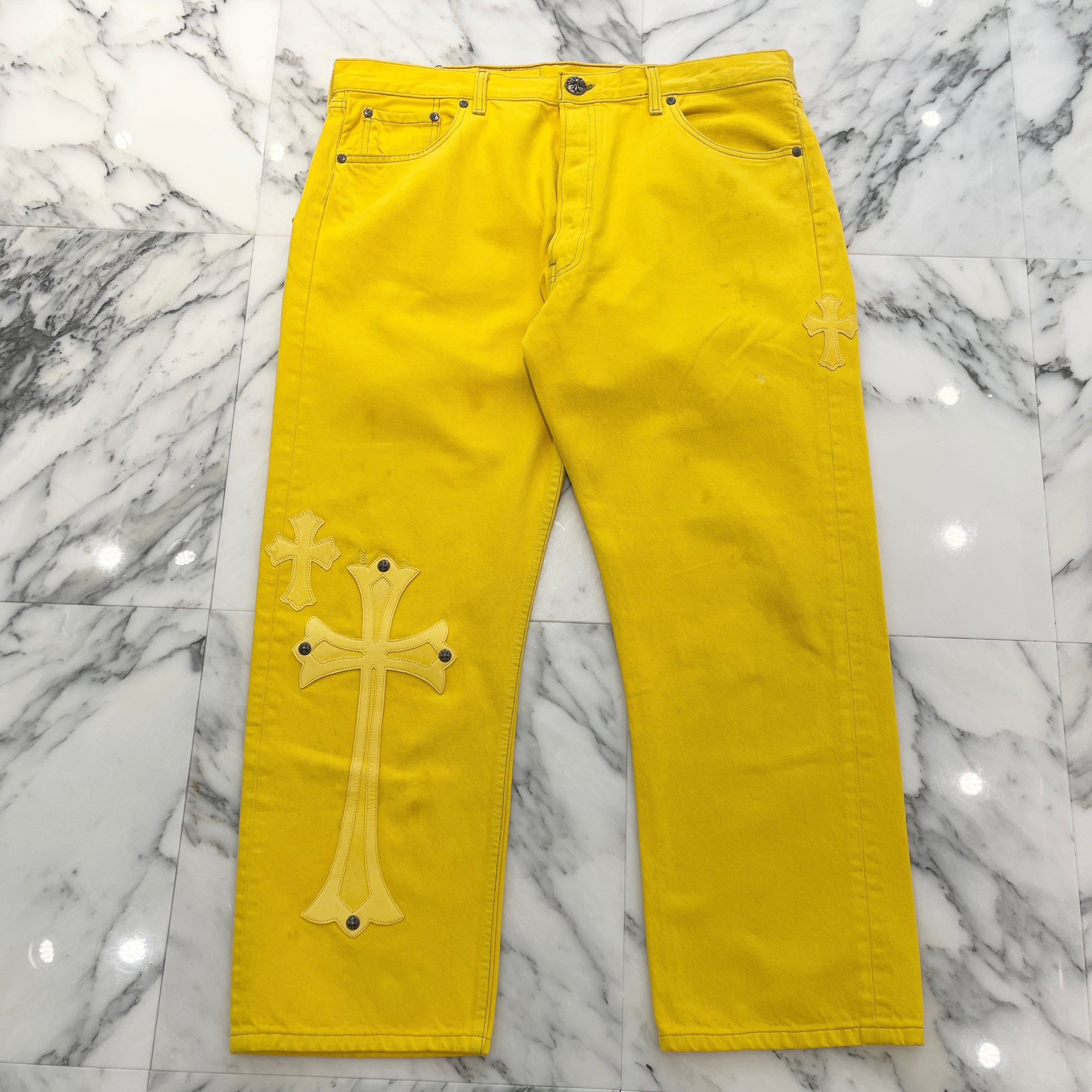 CHROME HEARTS × Levi's 517 VNTG Cross Leather Patch Denim Pants Size 36 クロムハーツ × リーバイス 517 ヴィンテージ クロスレザーパッチ デニムパンツ サイズ36